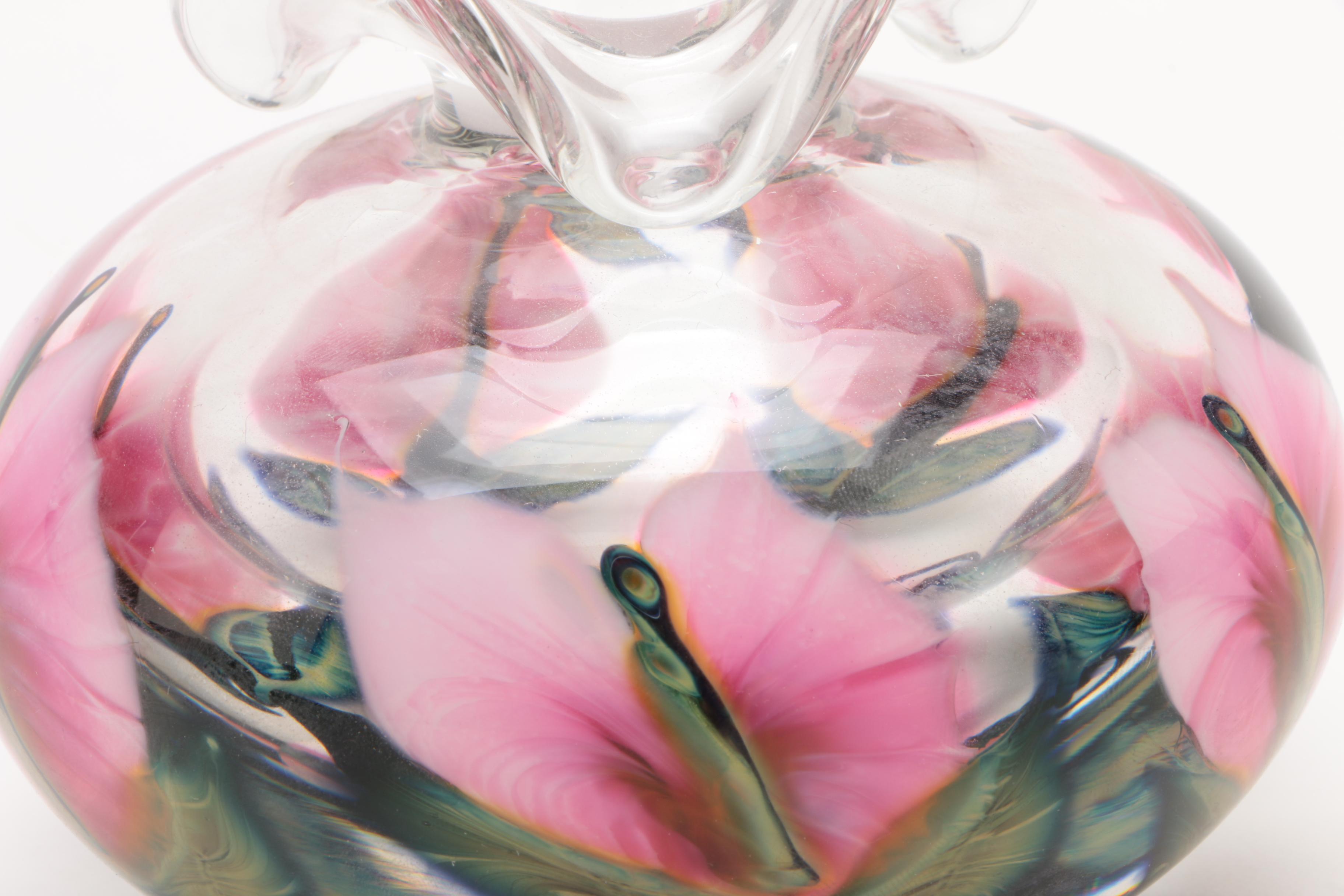 1995 Daniel Lotton Art Glass Vase