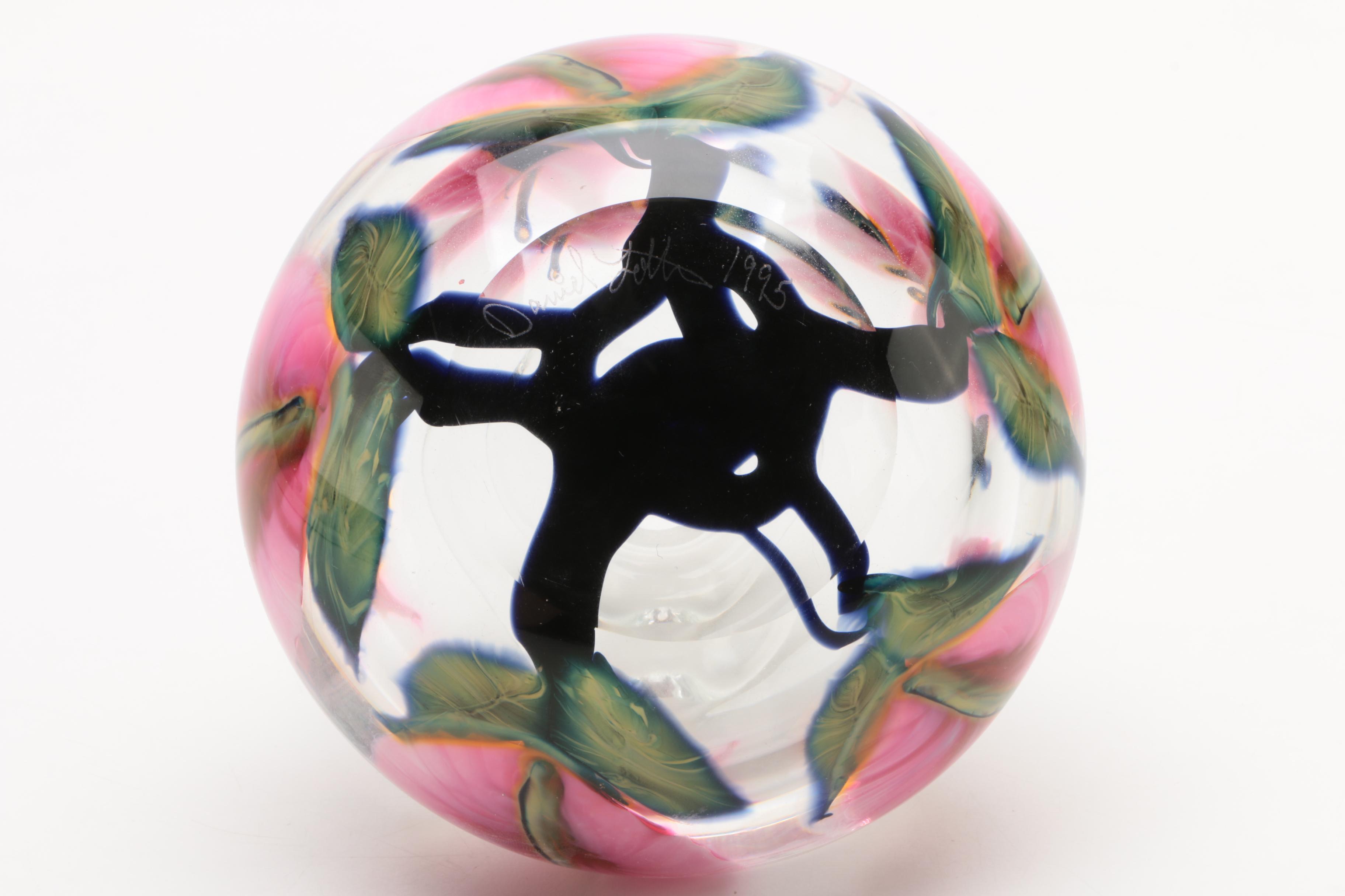 1995 Daniel Lotton Art Glass Vase