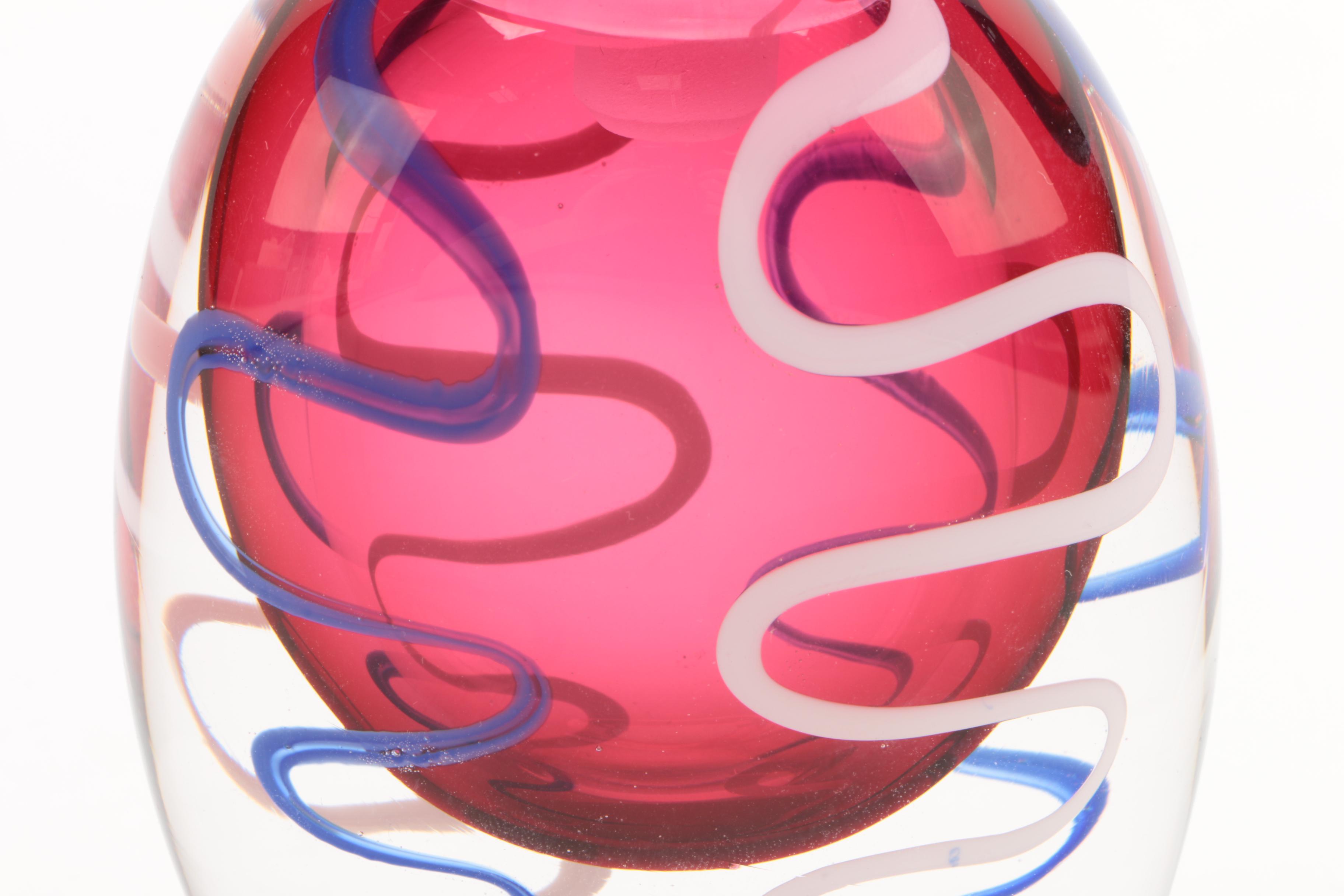 Signed Art Glass Perfume Bottle