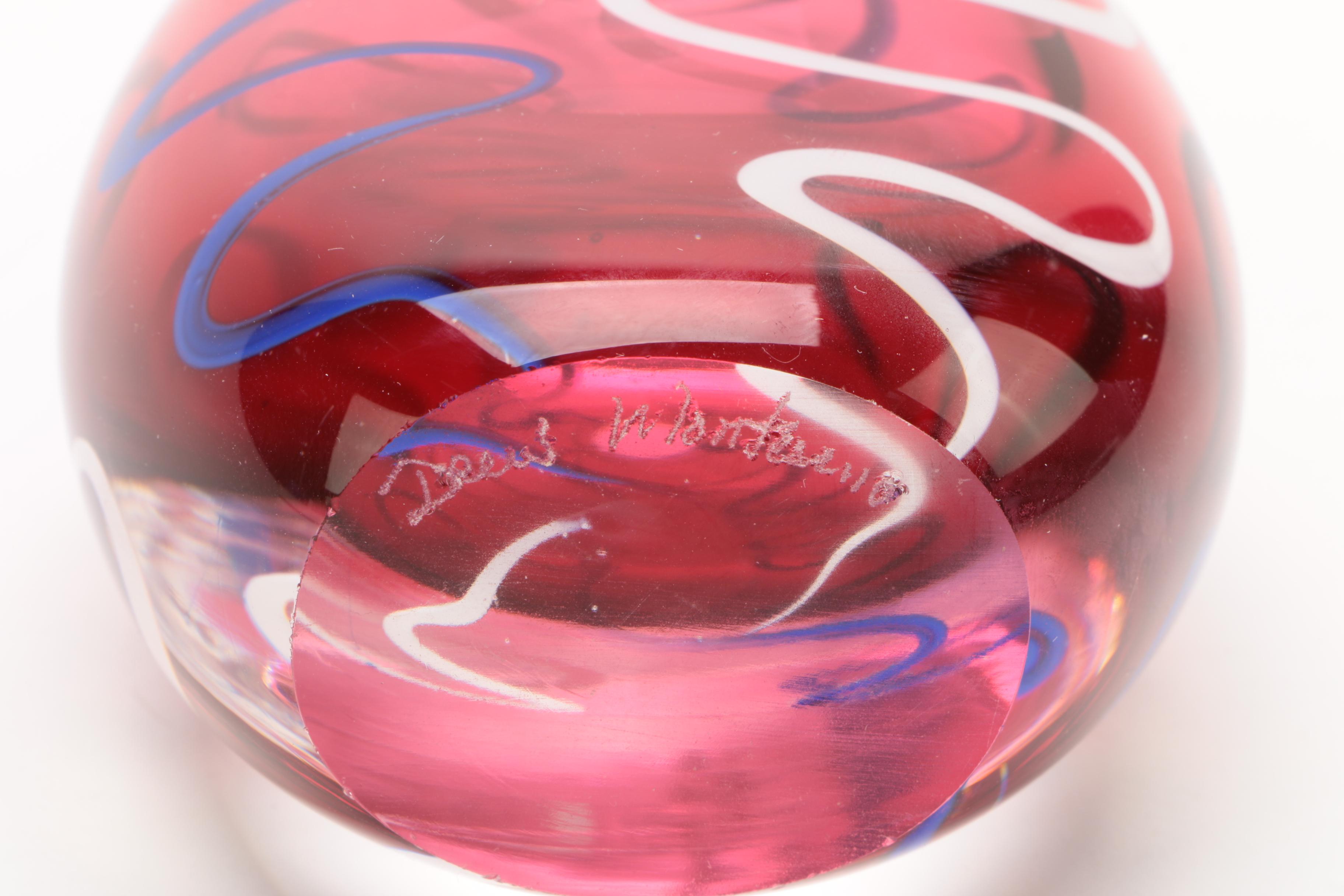 Signed Art Glass Perfume Bottle