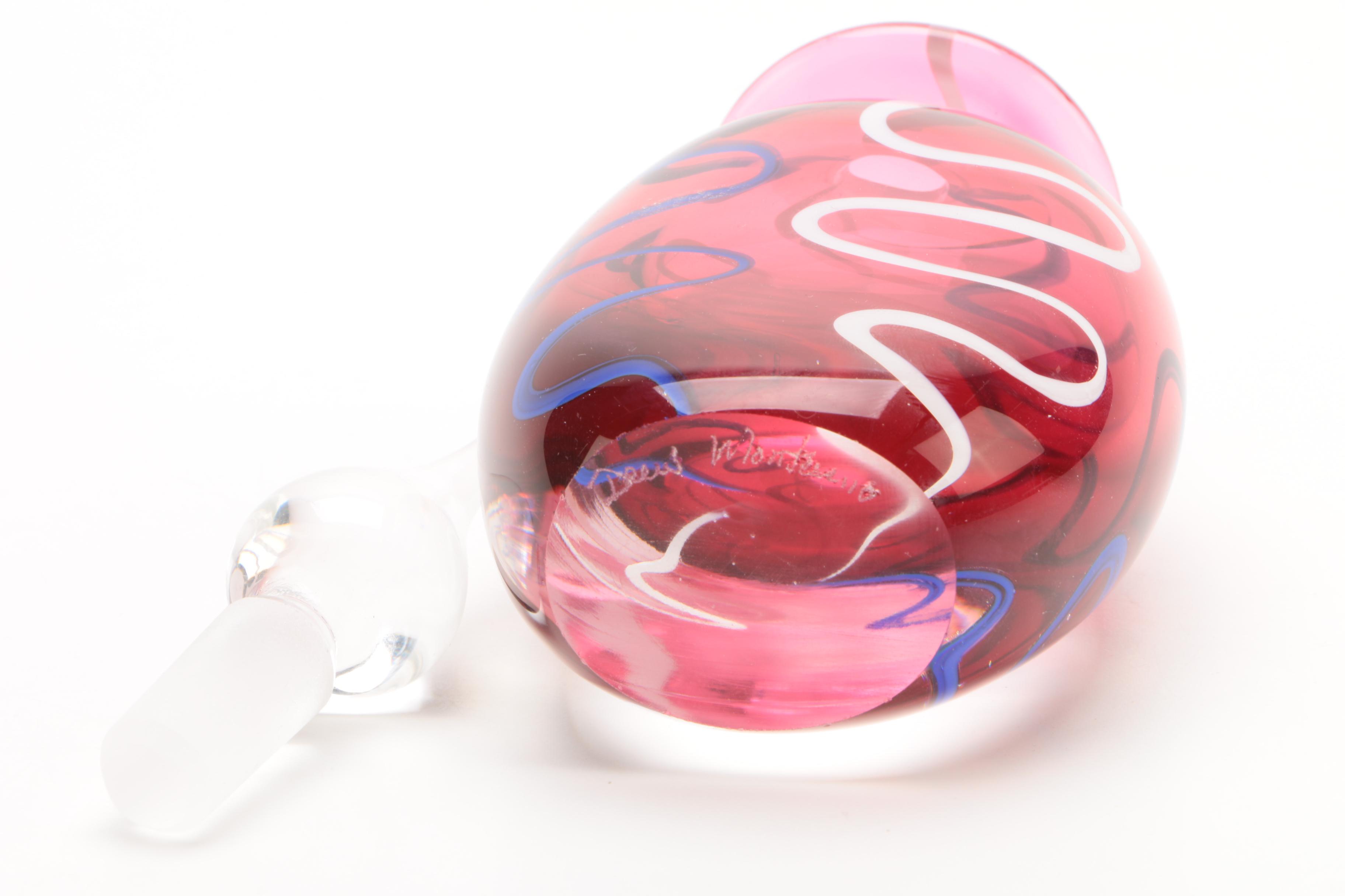 Signed Art Glass Perfume Bottle