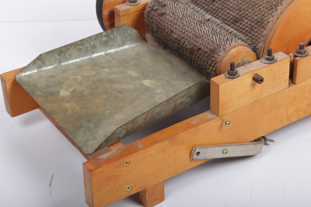 Vintage Crank Operated Drum Carder Machine