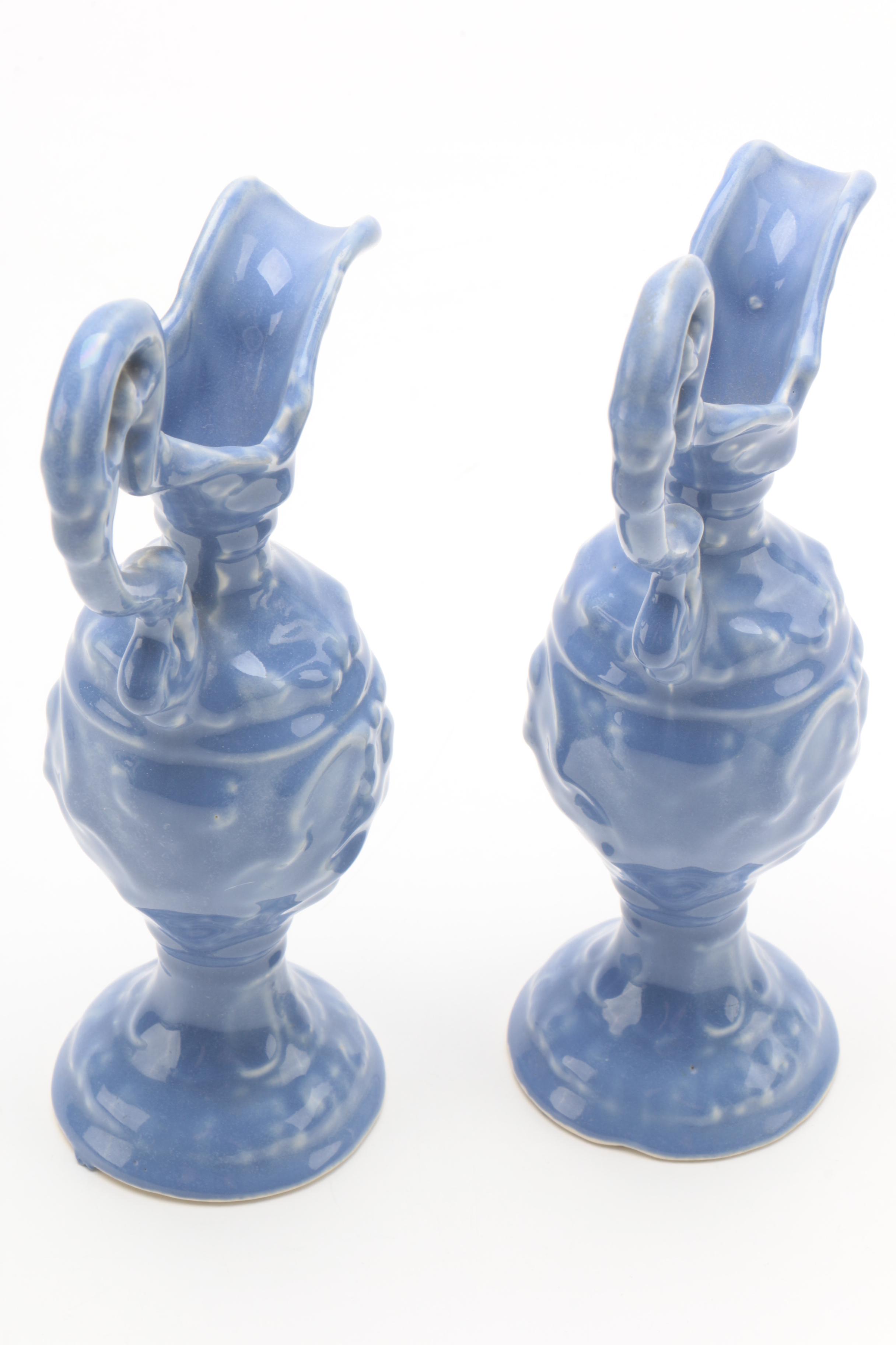 Blue Ceramic Miniature Ewer Figurines