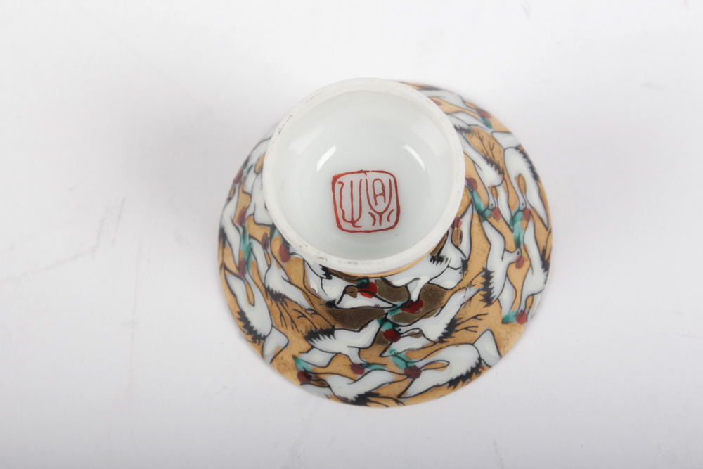 Vintage Japanese Kutani Porcelain Sake Set