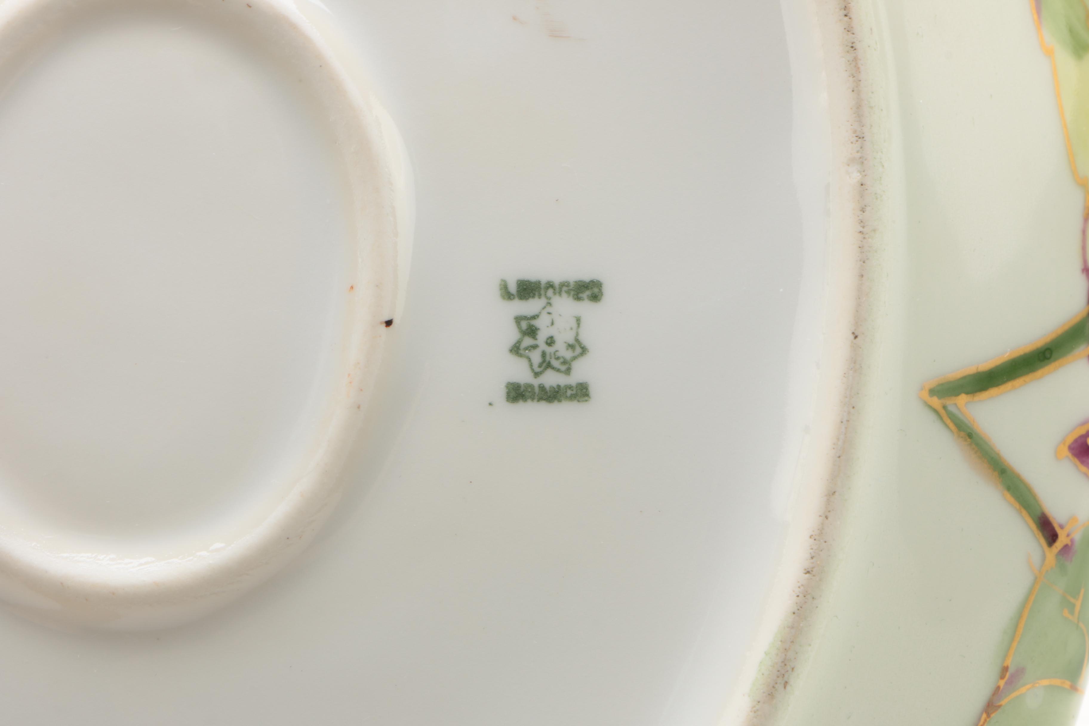 Antique Hobbyist Painted Coiffe Limoges Porcelain Pitcher