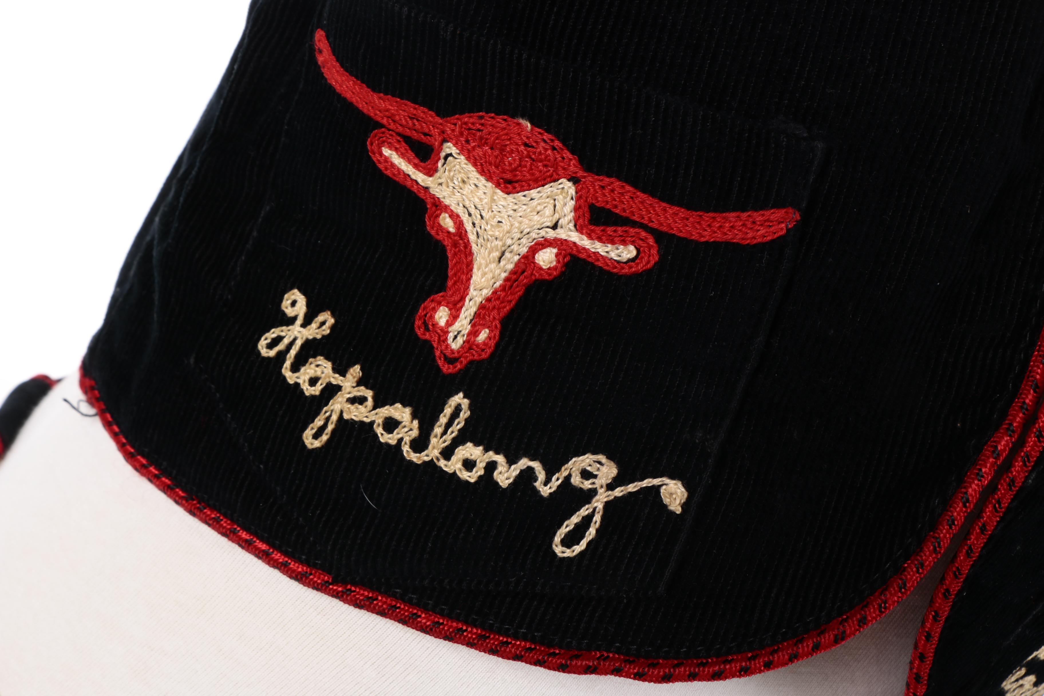 Girls' Vintage Pied Piper of Dallas Hopalong Cassidy Black Vest and Skirt Set