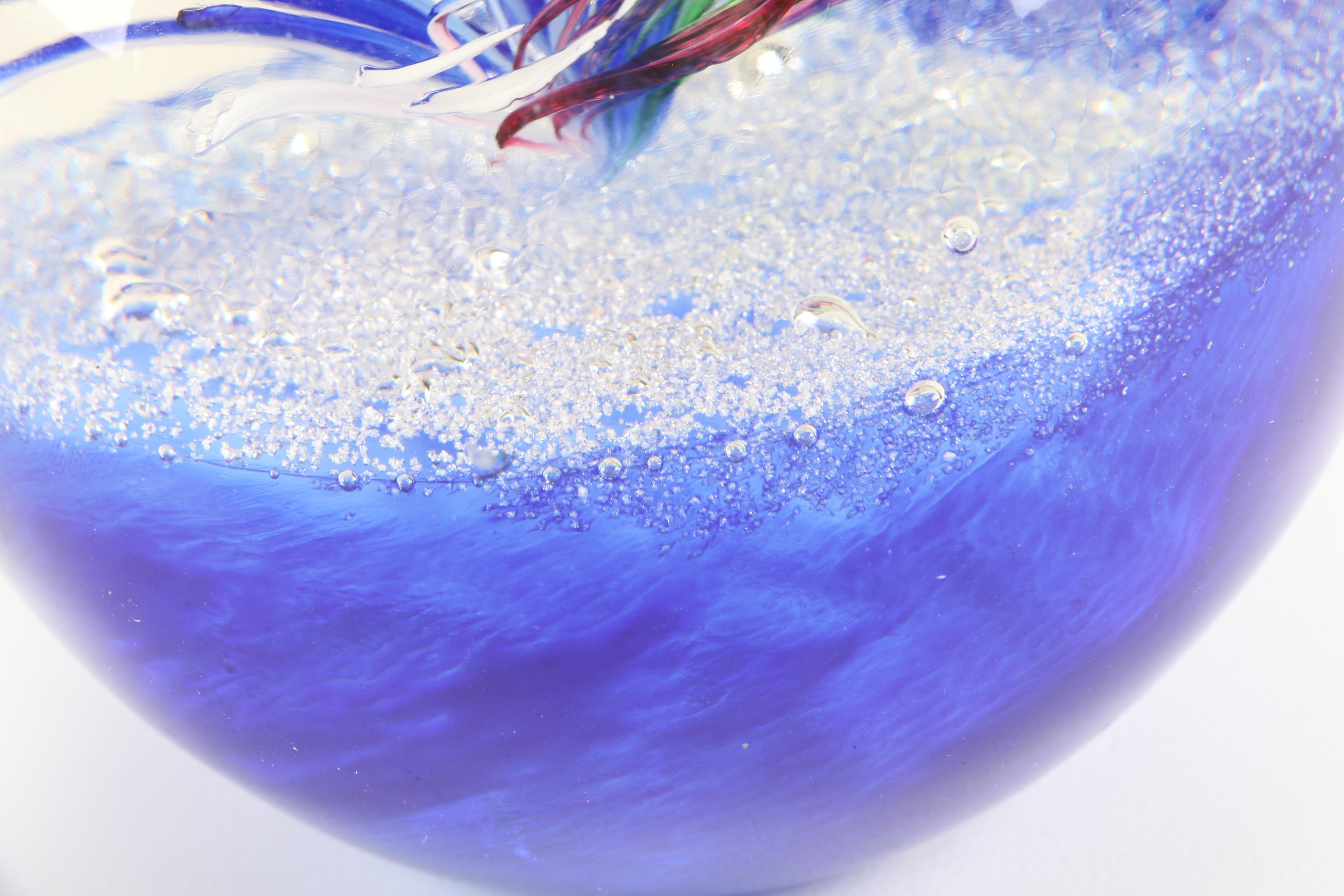 Multi-Color Tumbleweed Art Glass Paperweight by Dynasty Gallery