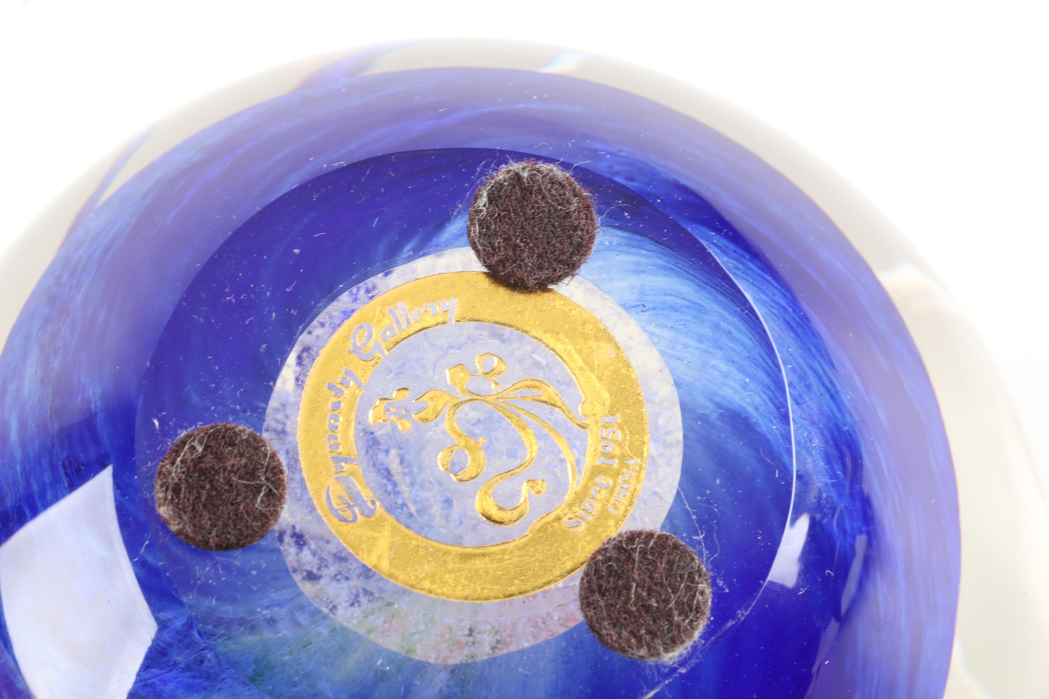 Multi-Color Tumbleweed Art Glass Paperweight by Dynasty Gallery