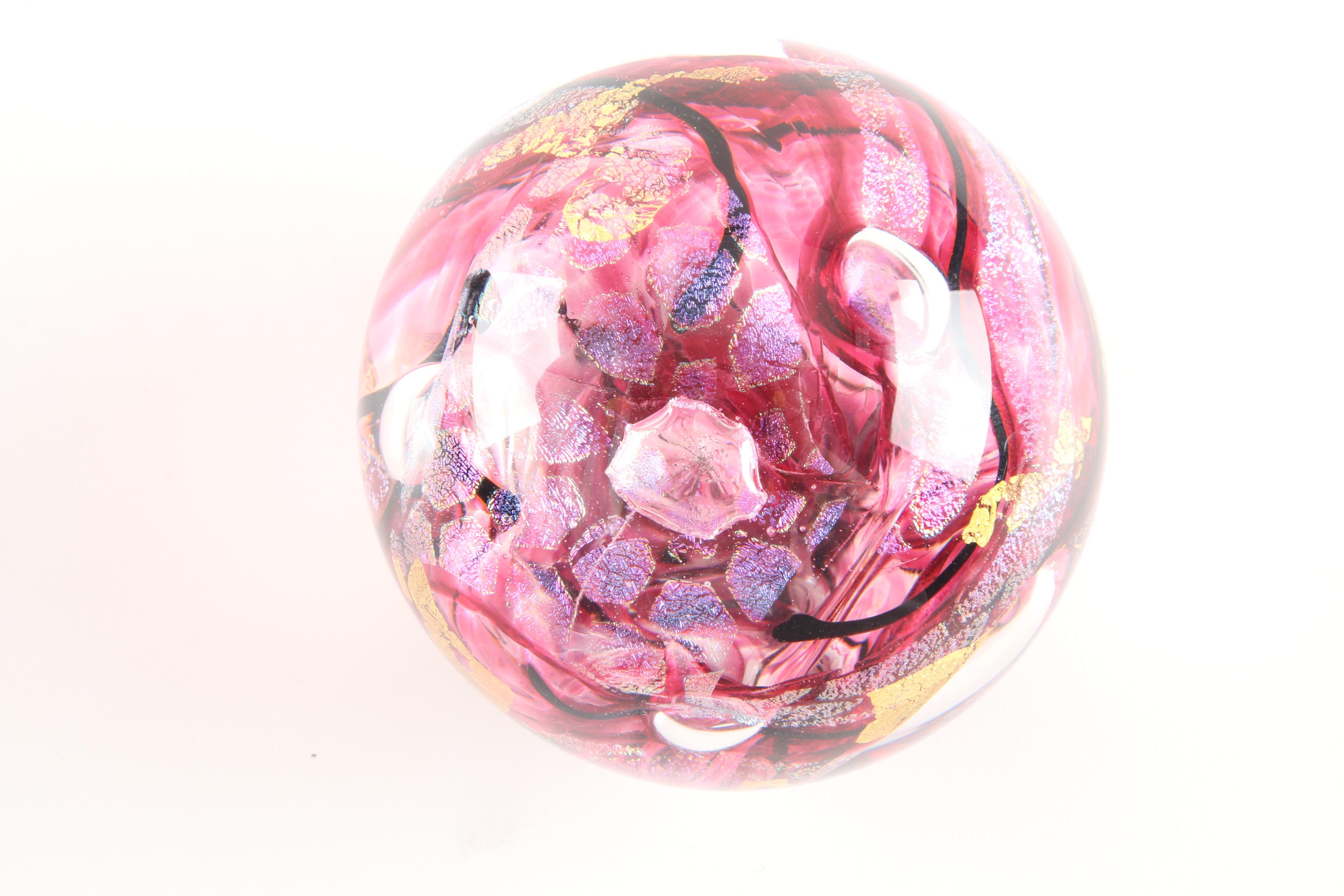 2005 Lauer Signed Art Glass Paperweight