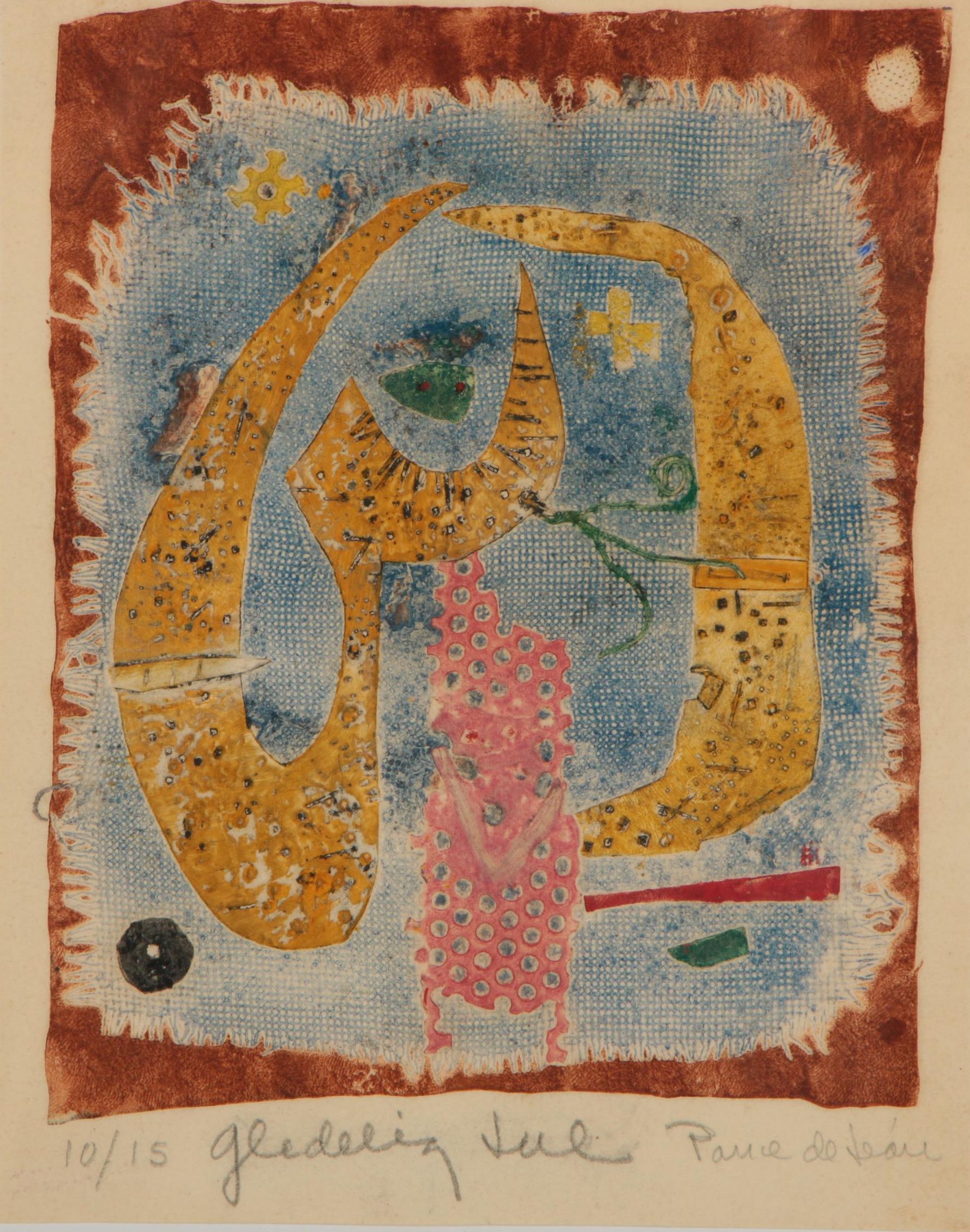 Michael Ponce de Leon Collagraph "Gladelig Jul"