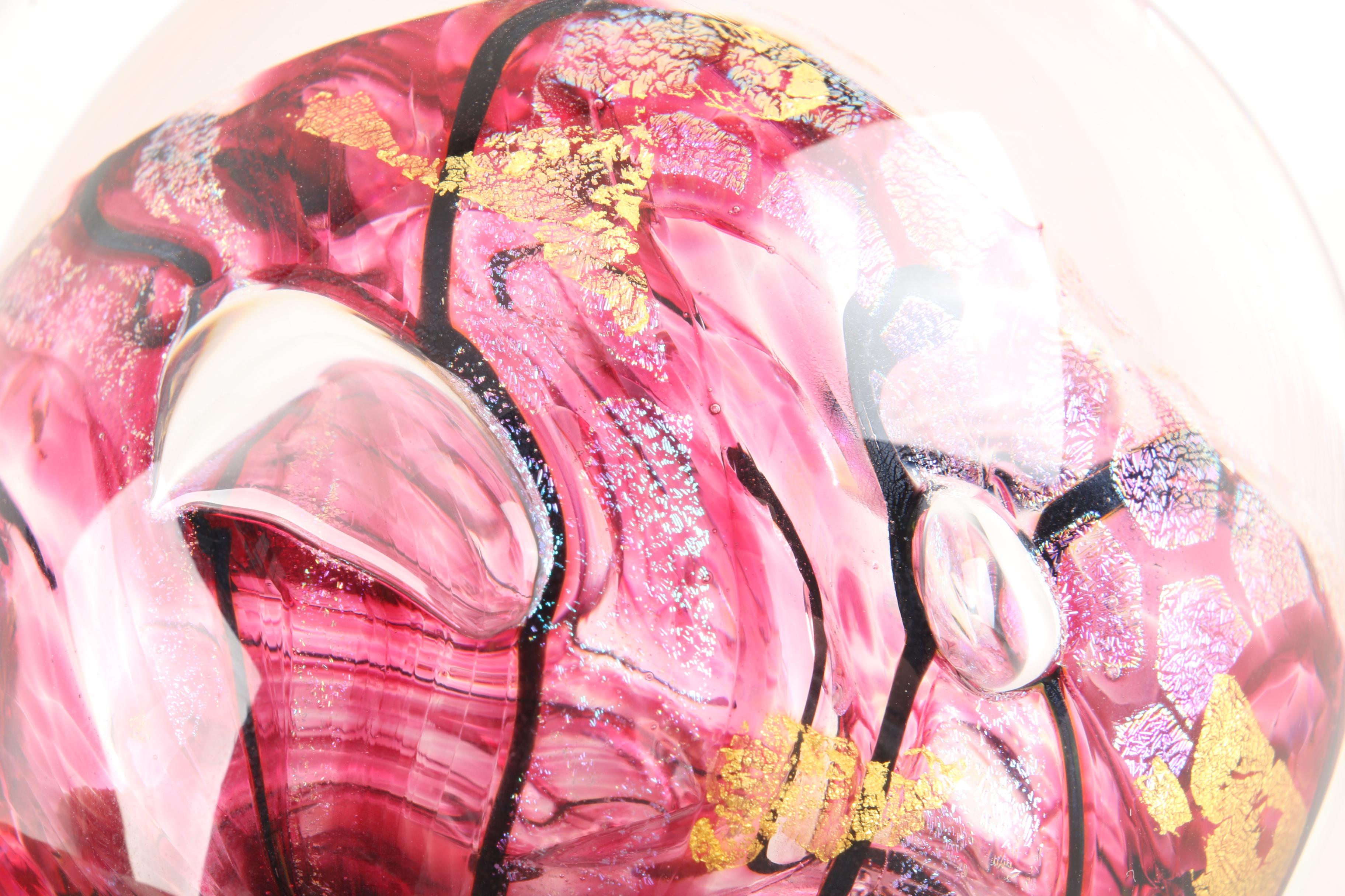 2005 Lauer Signed Art Glass Paperweight