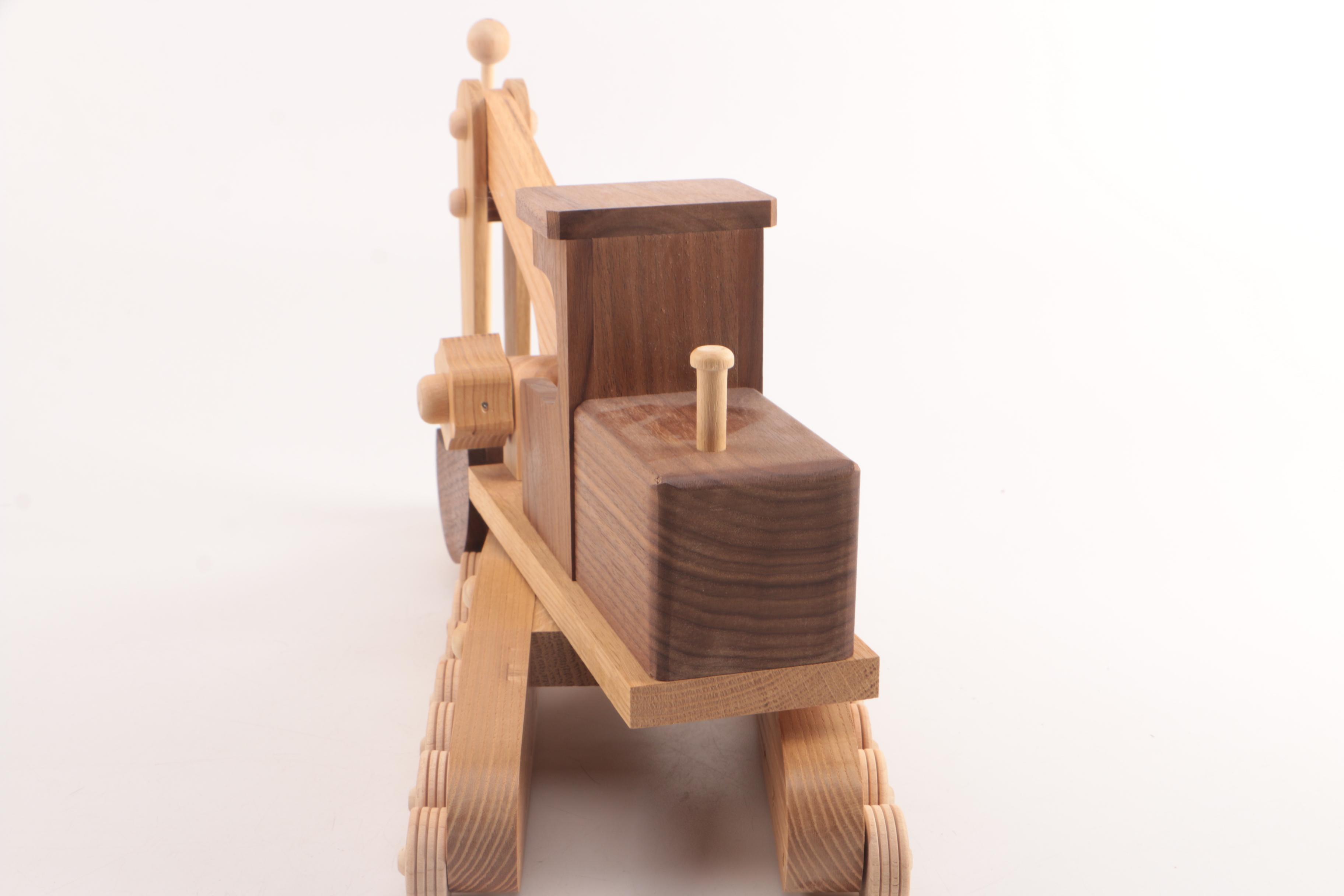 Doug Simpson Hand Crafted Wooden Excavator Toy