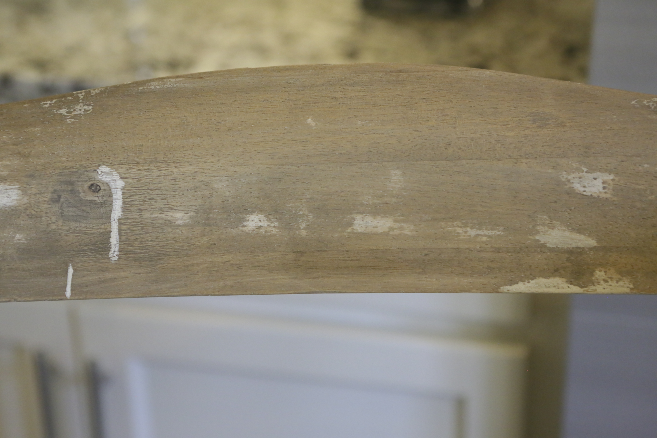 Intentionally Distressed Wood Wingback Chair with Cushions