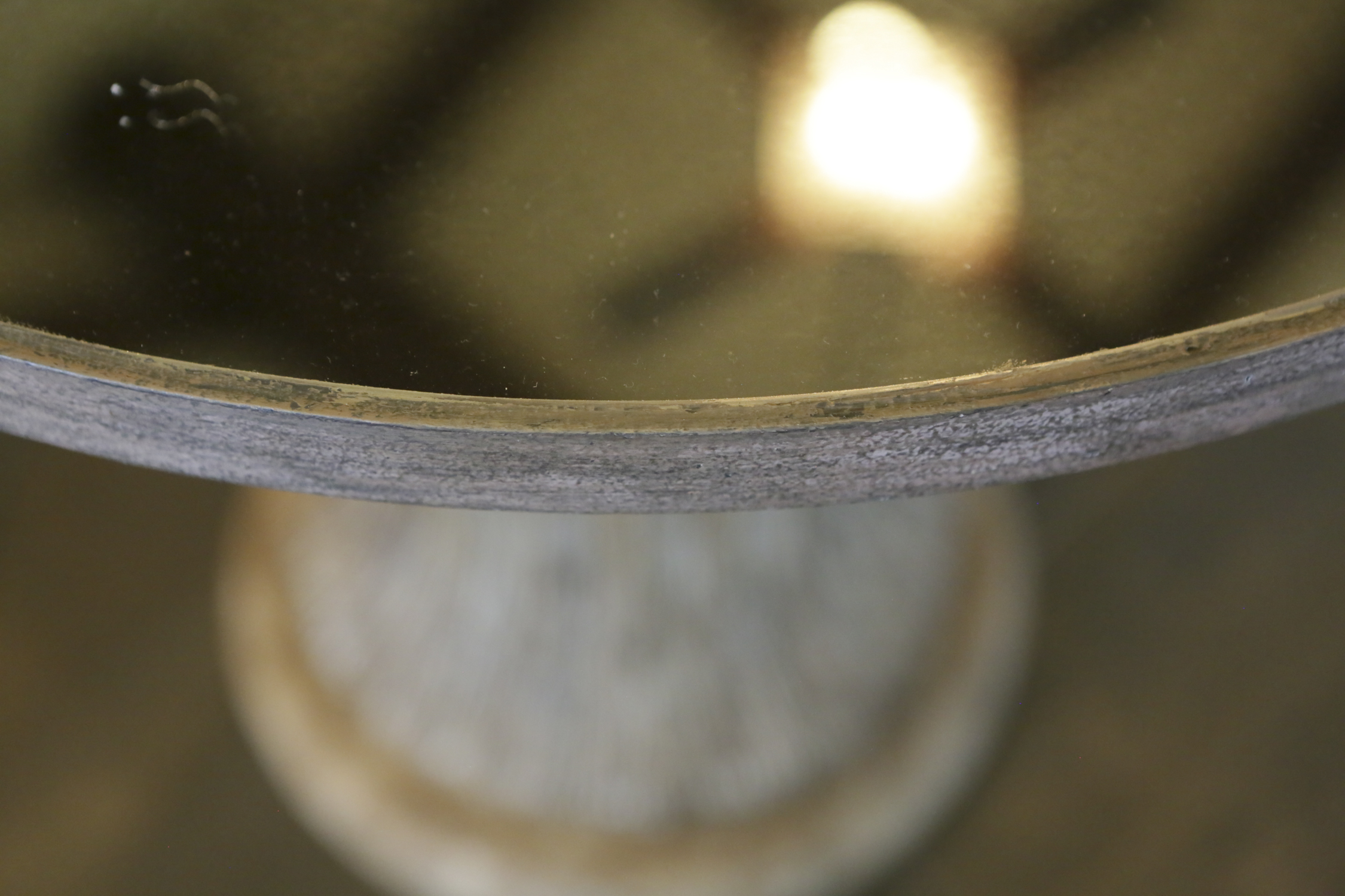 Mirror Top Round Accent Table