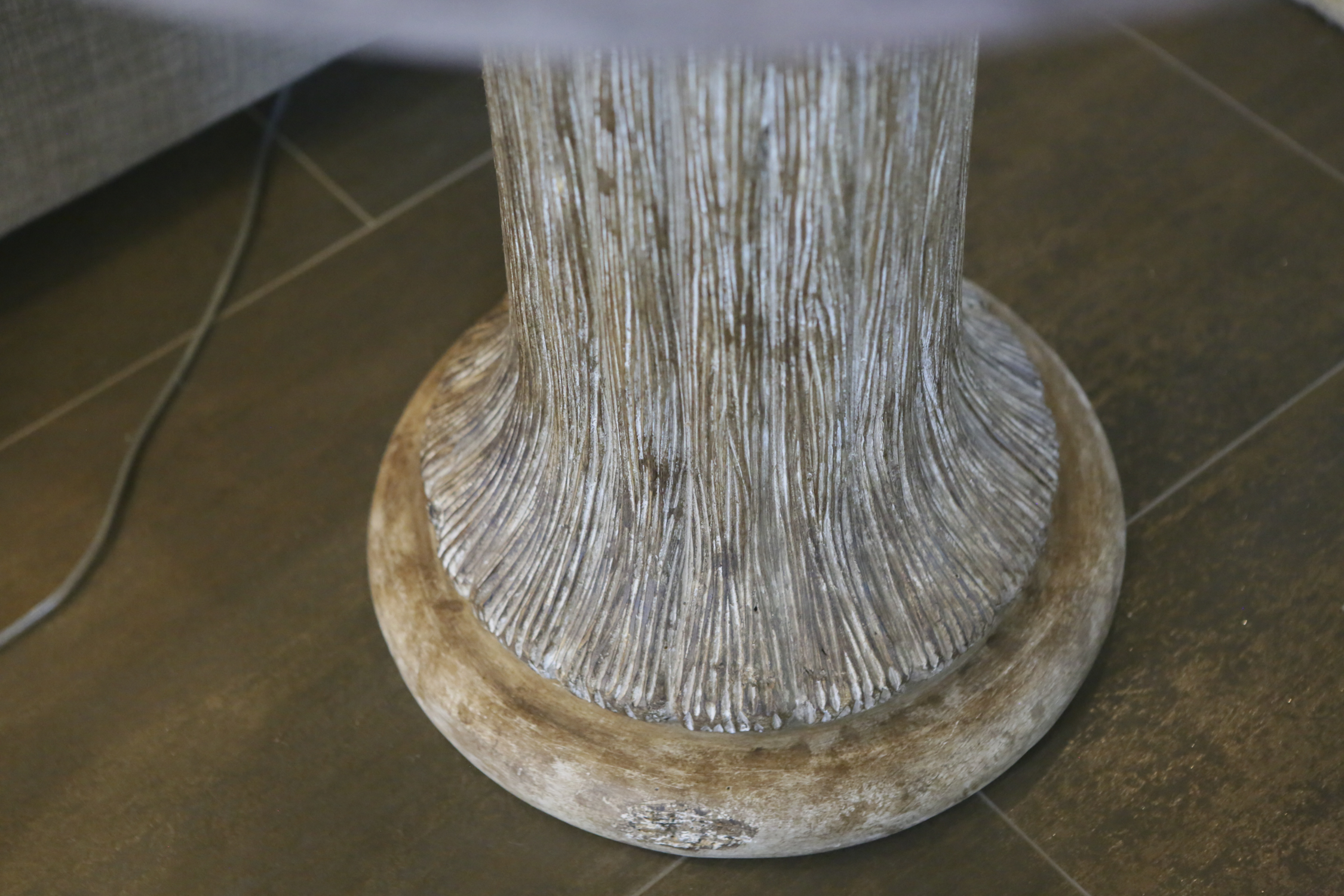 Mirror Top Round Accent Table