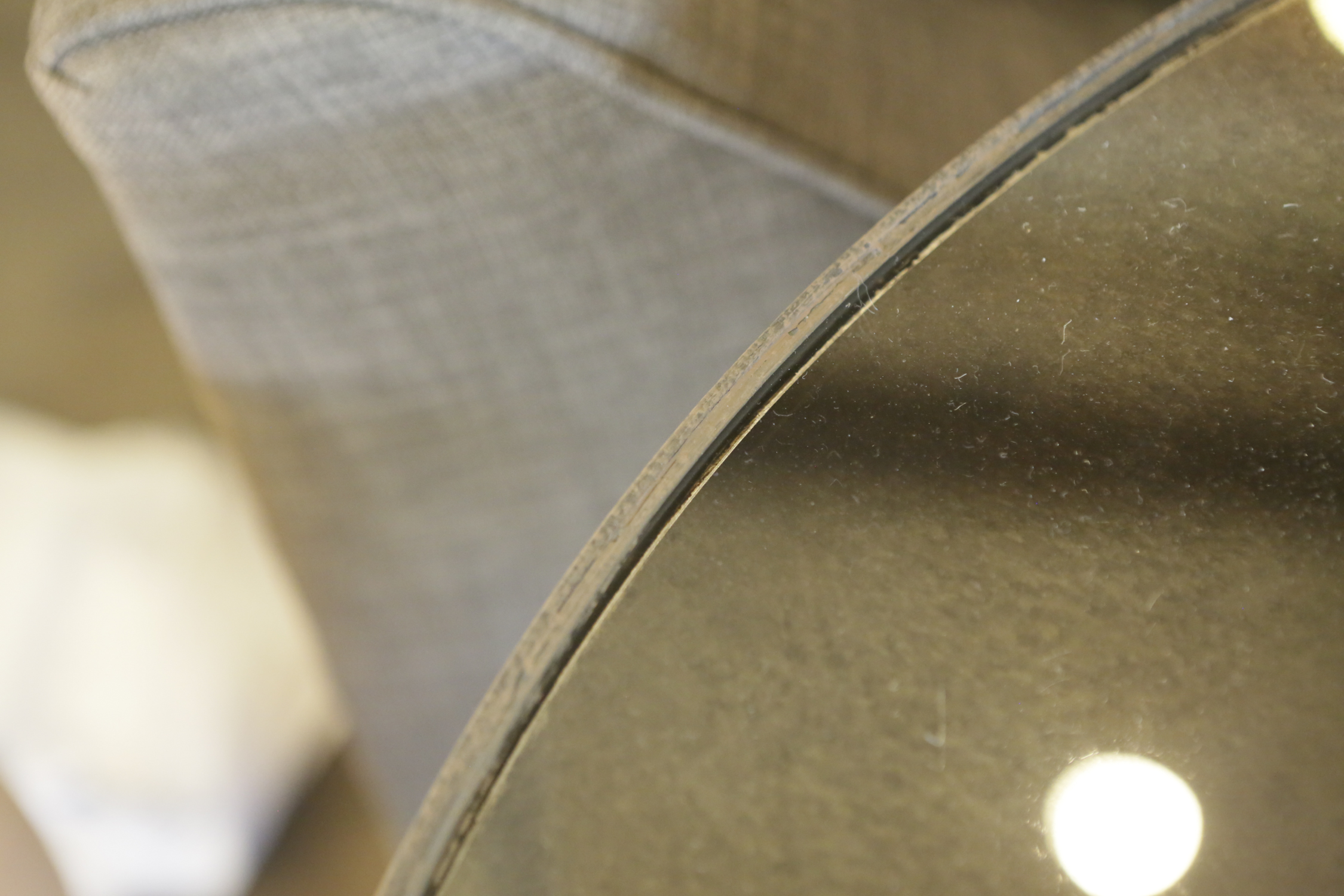 Mirror Top Round Accent Table