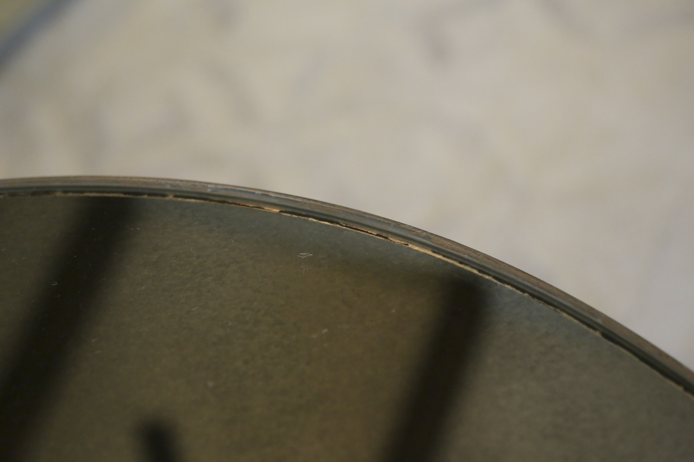 Mirror Top Round Accent Table