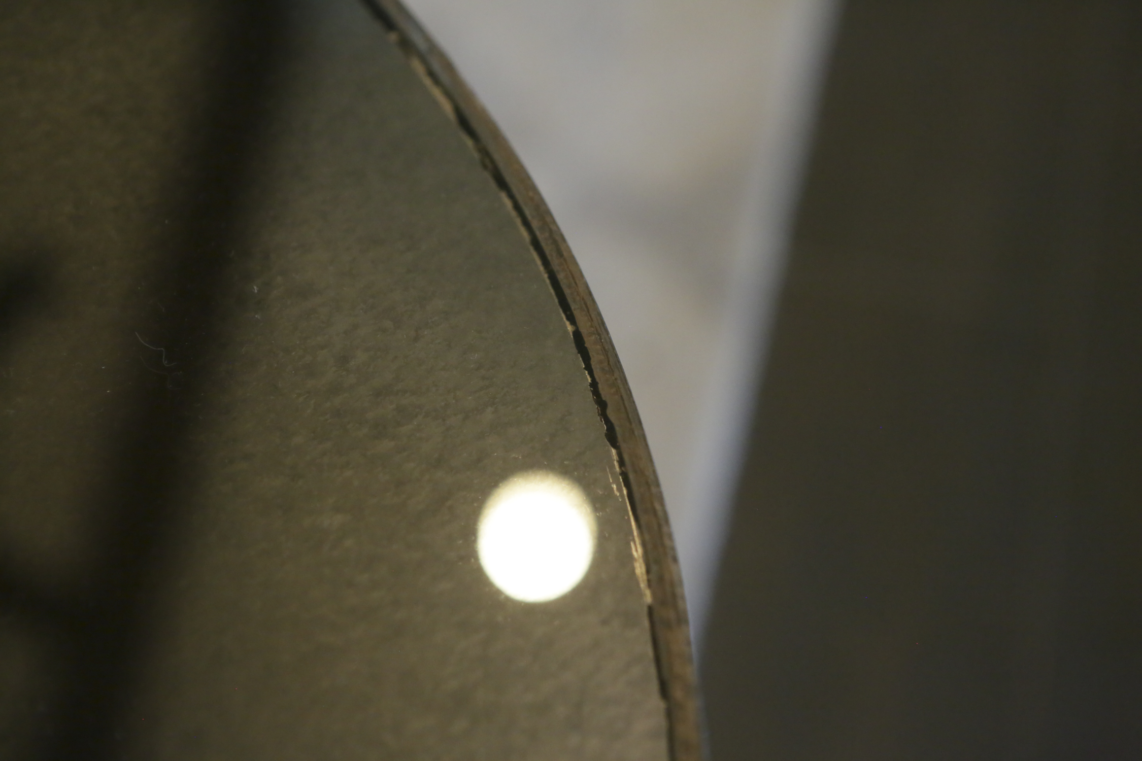 Mirror Top Round Accent Table