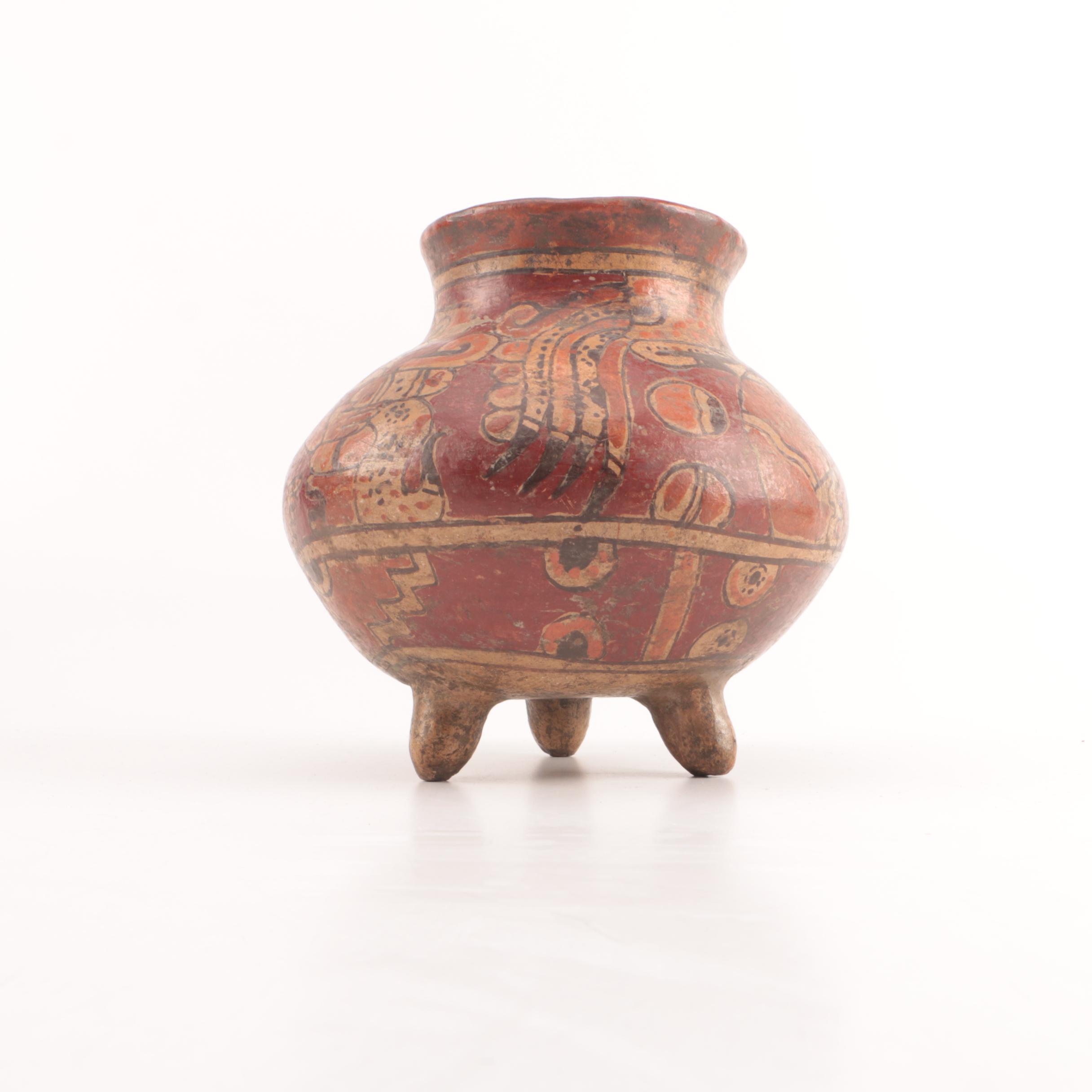 Pre-Columbian Style Polychrome Pot