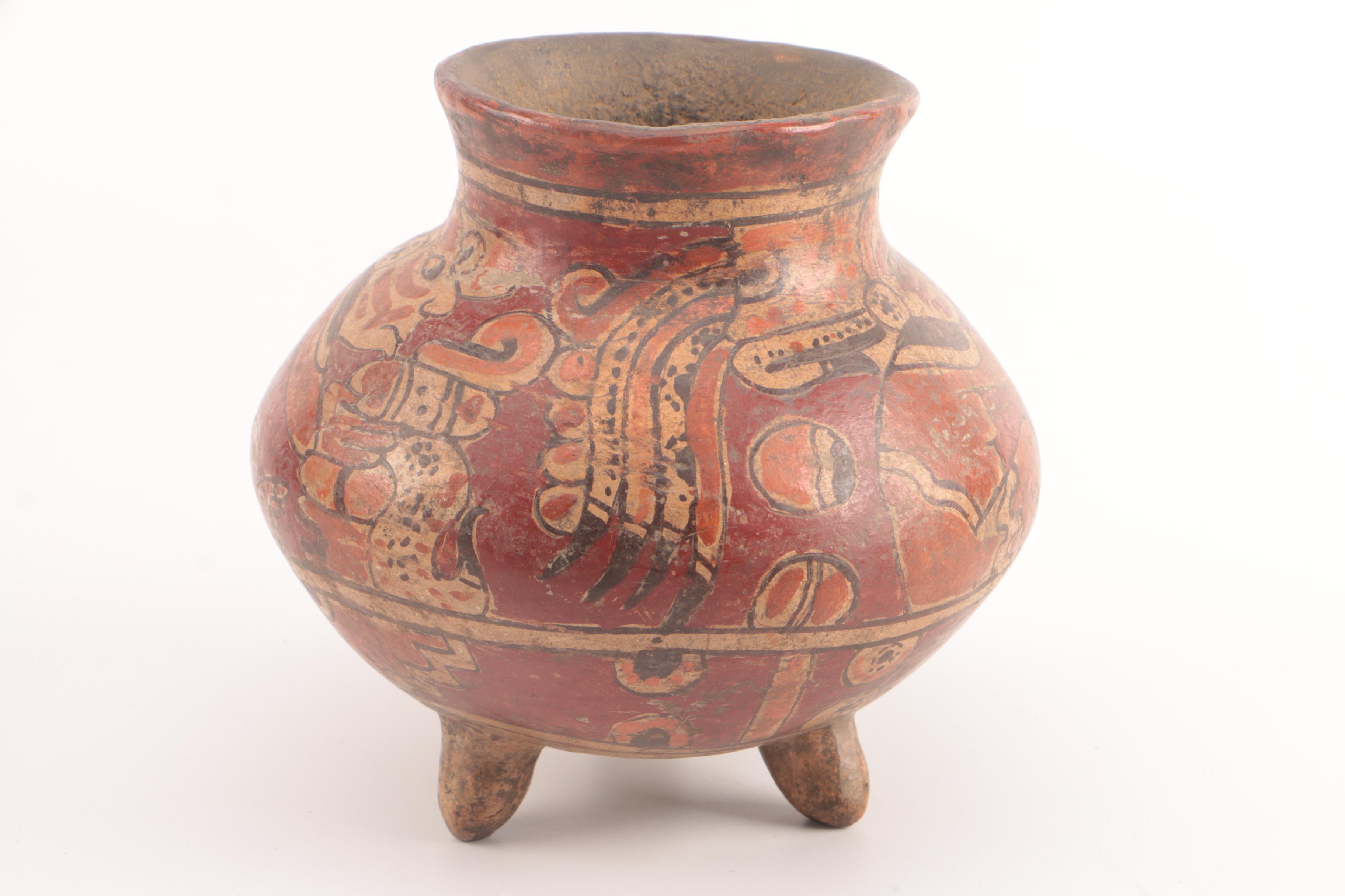 Pre-Columbian Style Polychrome Pot