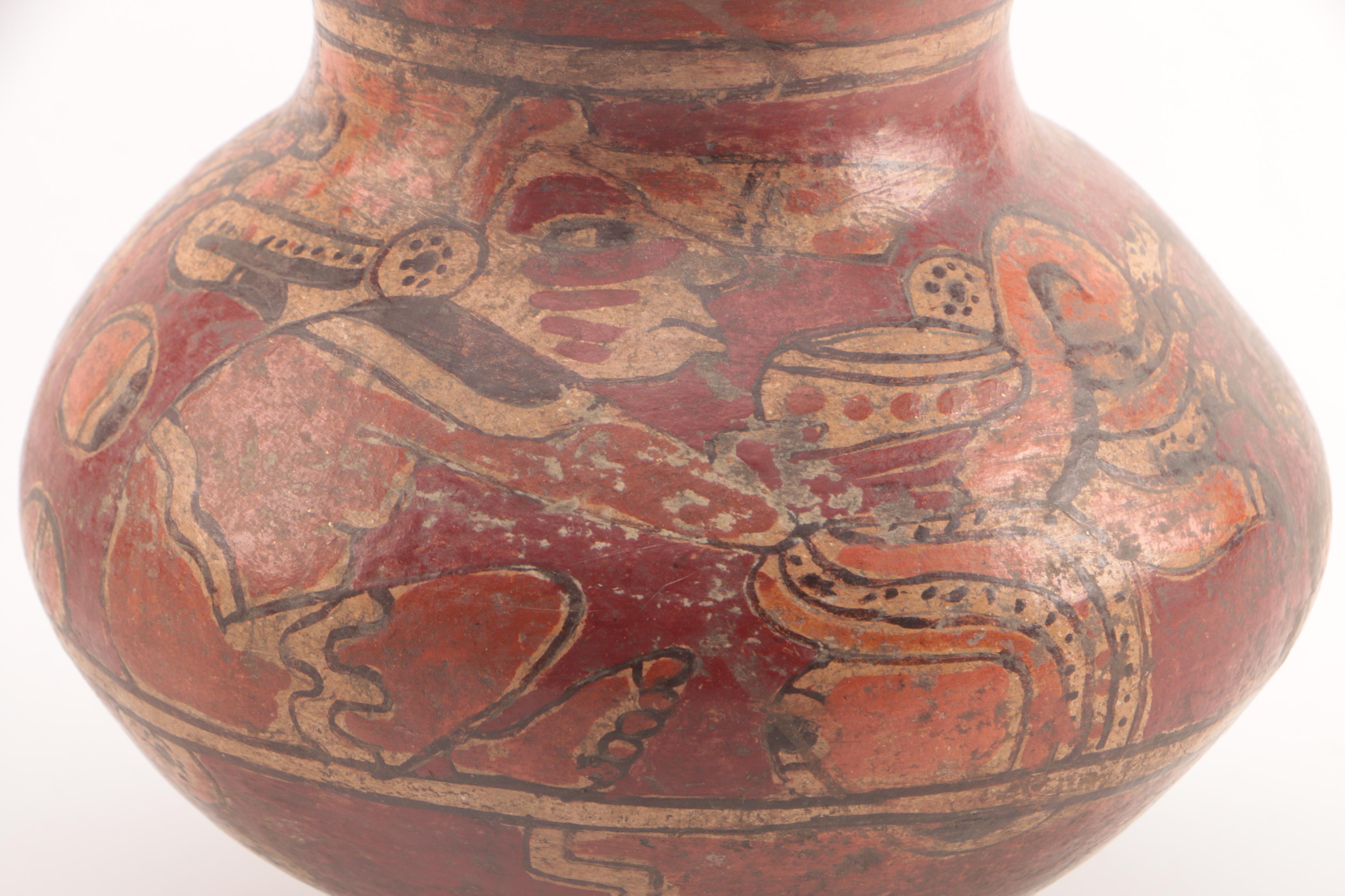 Pre-Columbian Style Polychrome Pot
