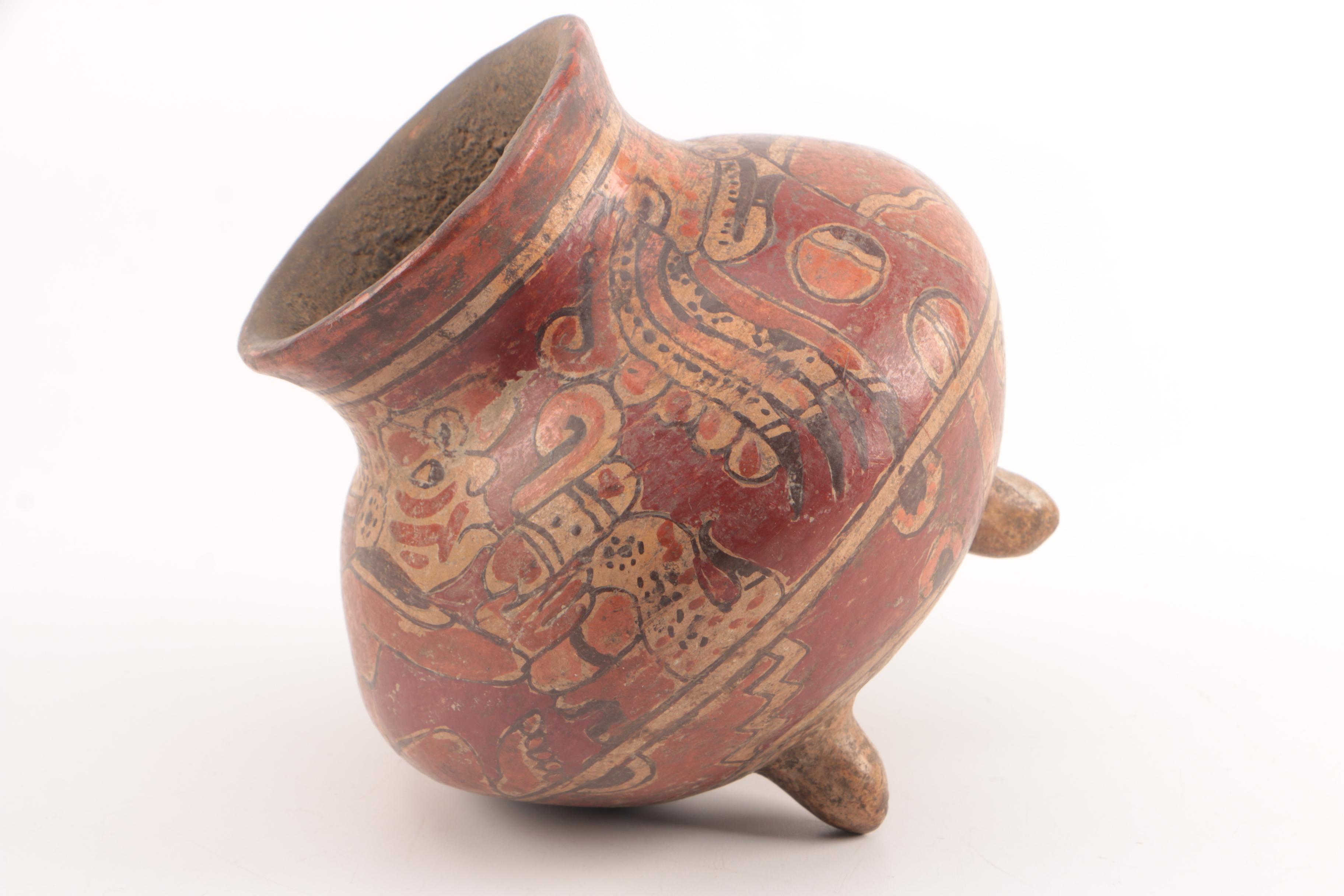 Pre-Columbian Style Polychrome Pot
