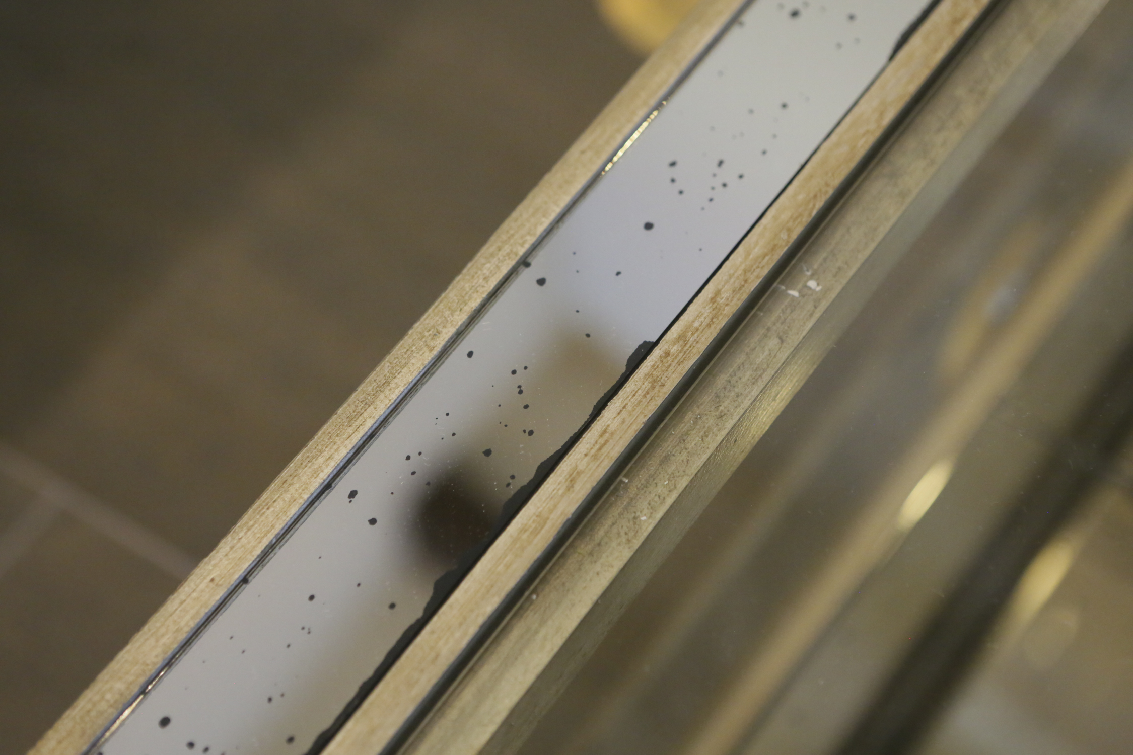 Glass Top Open Cube Side Table