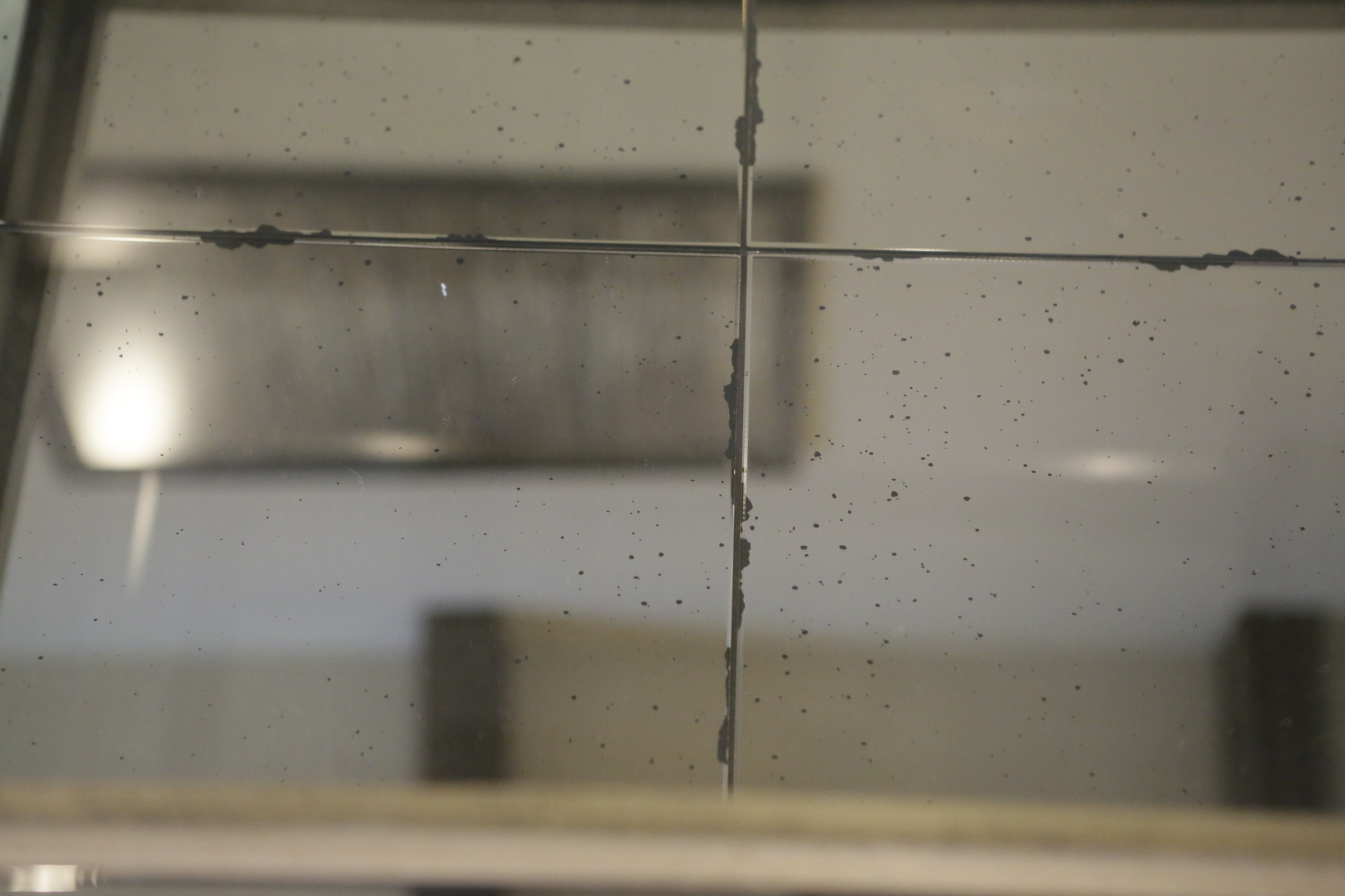 Glass Top Open Cube Side Table