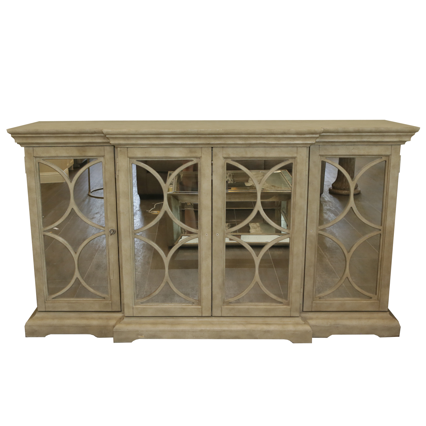 Mirror Front Breakfront Sideboard