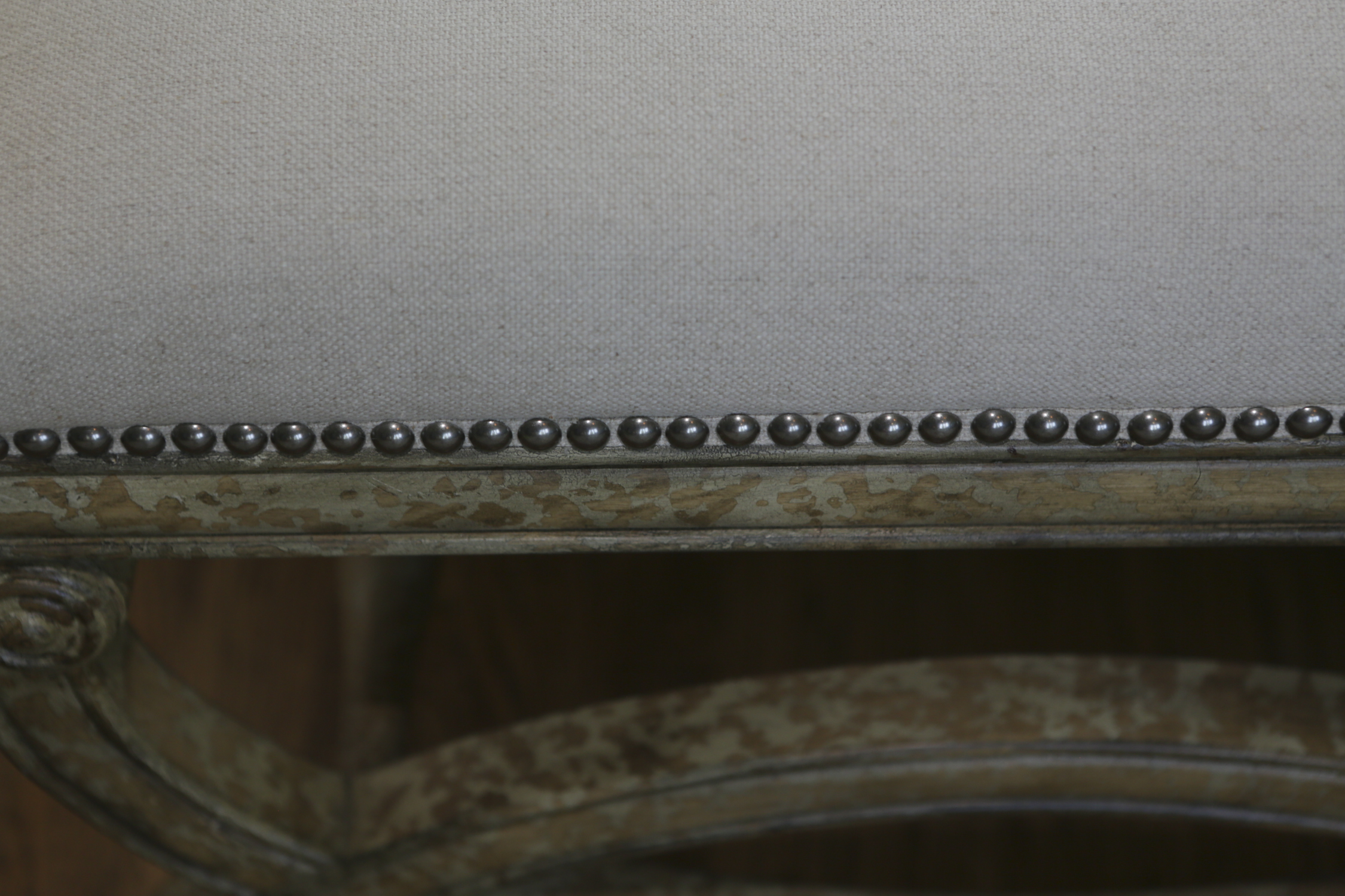 Neoclassical Style Upholstered Bench