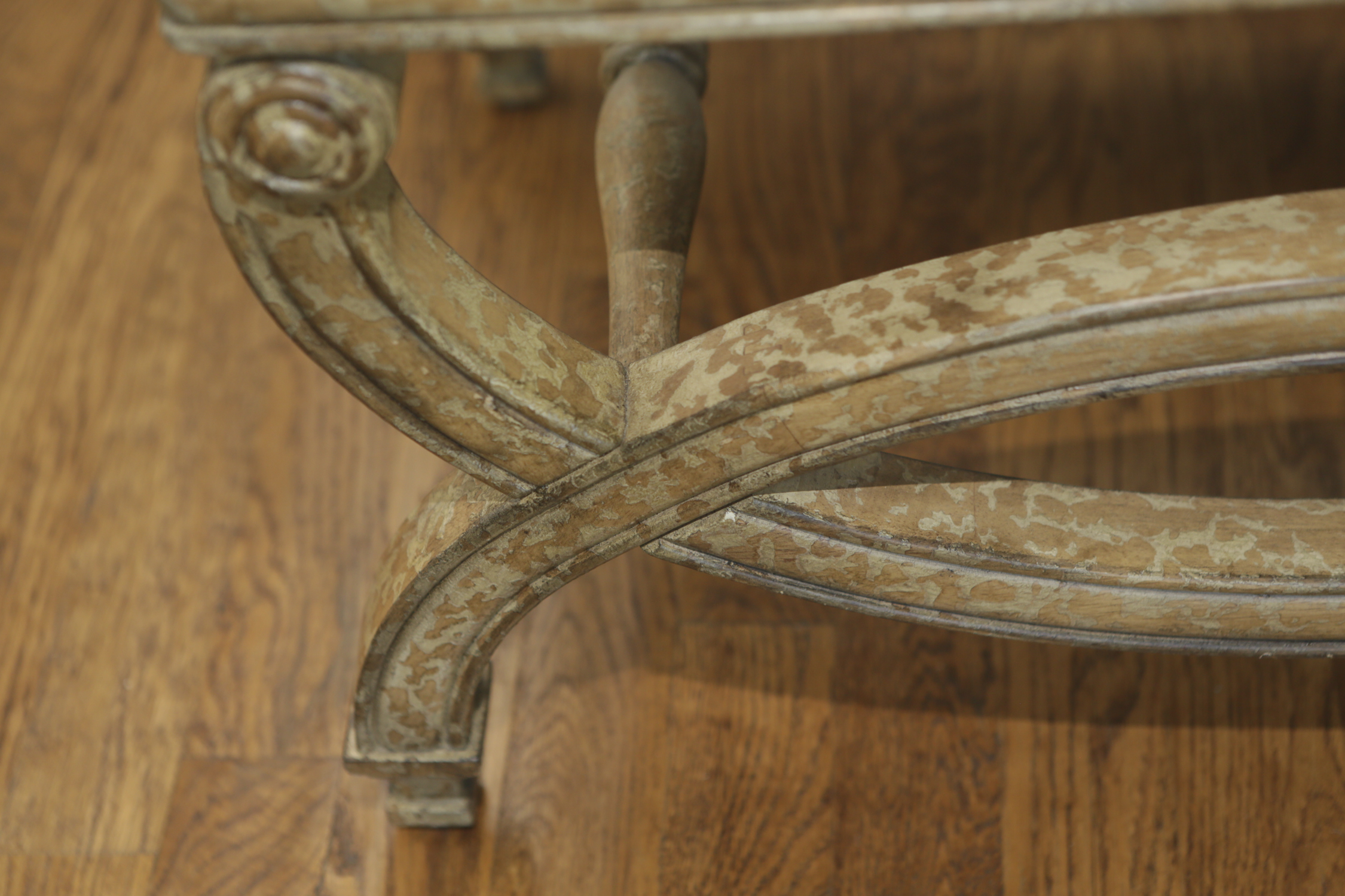 Neoclassical Style Upholstered Bench