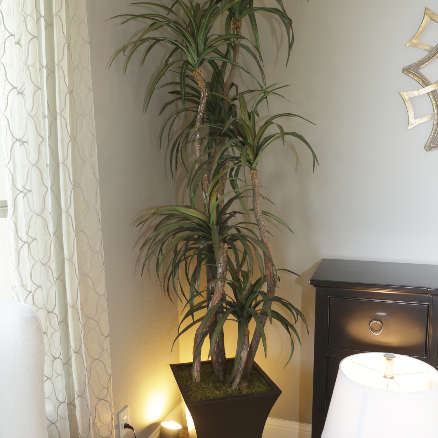 Artificial Indoor Tree in Metal Planter