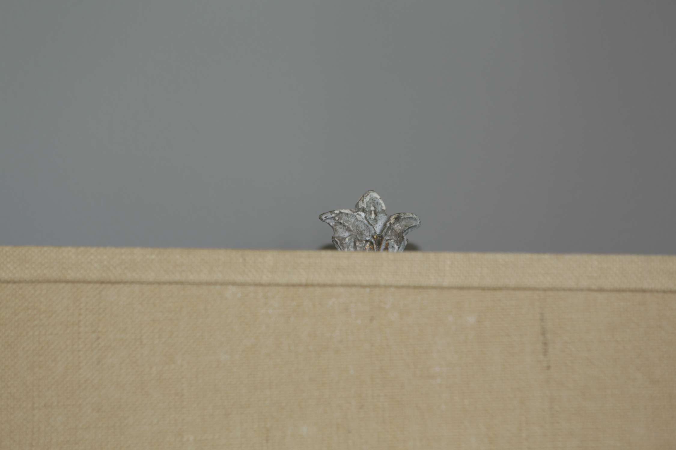 Architectural Leaf and Scroll Resin Table Lamp with Fabric Covered Shade