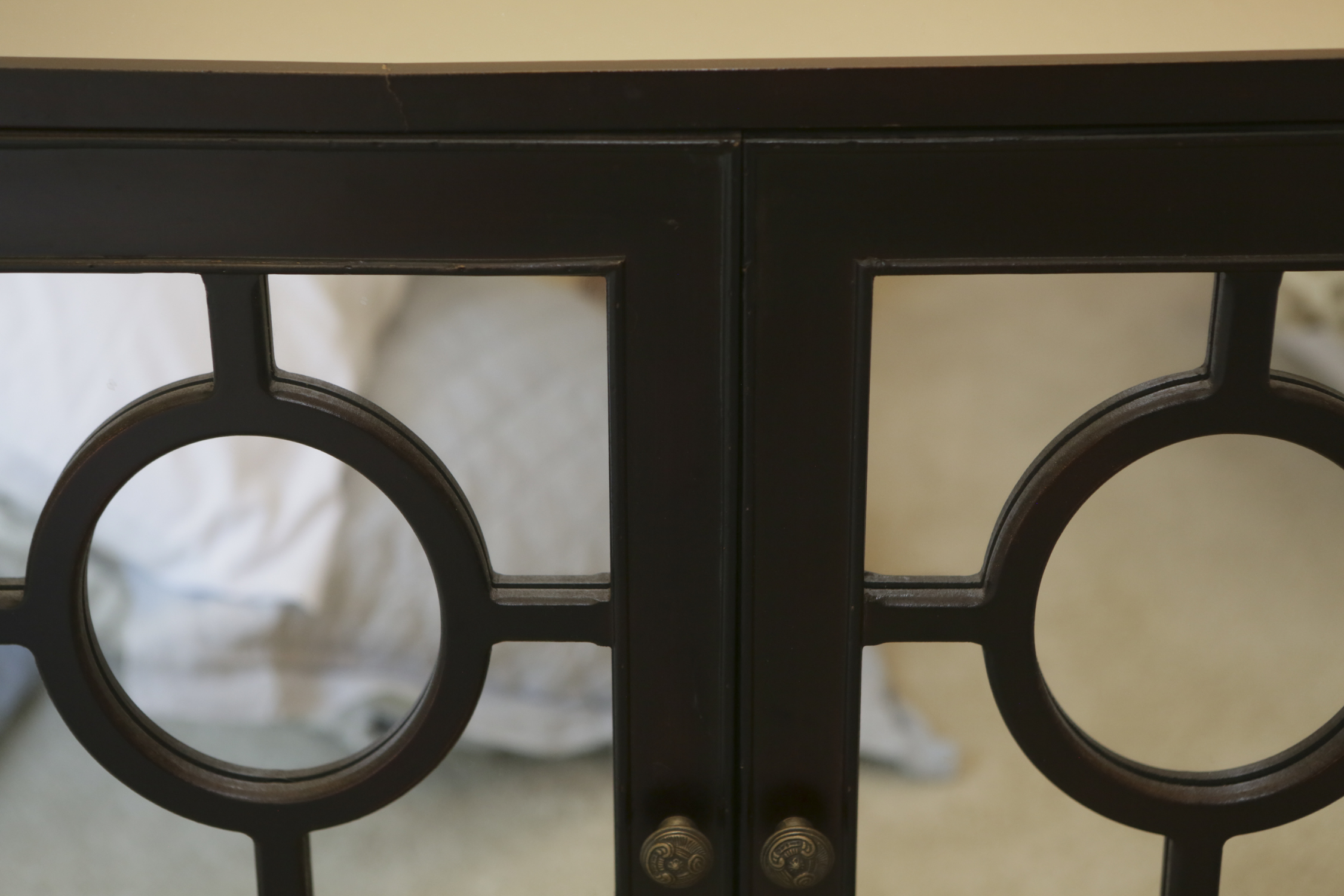 Contemporary Mirrored Panel Nightstand