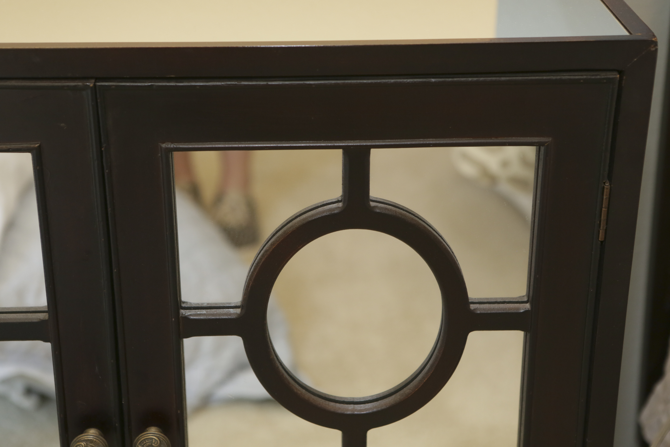 Contemporary Mirrored Panel Nightstand