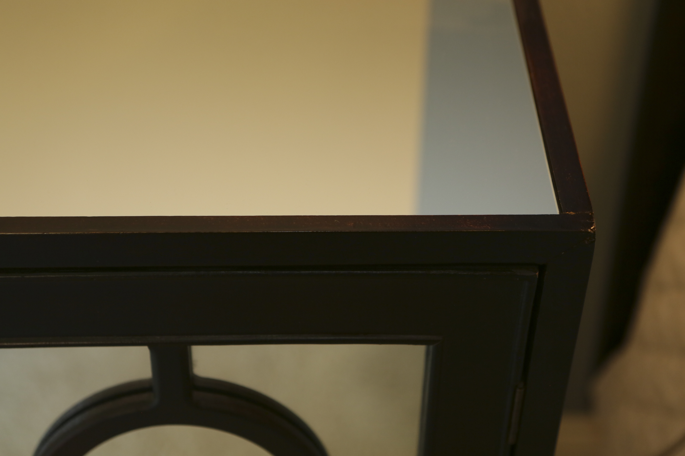 Contemporary Mirrored Panel Nightstand