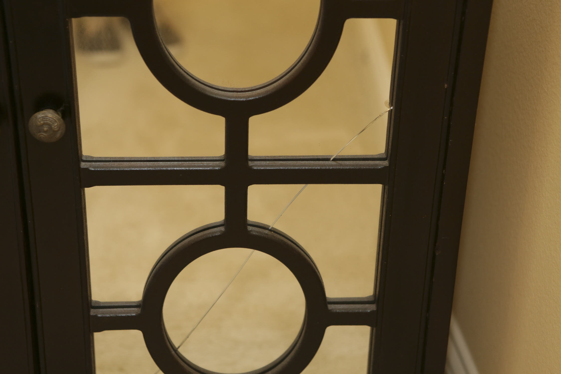 Contemporary Mirrored Panel Nightstand
