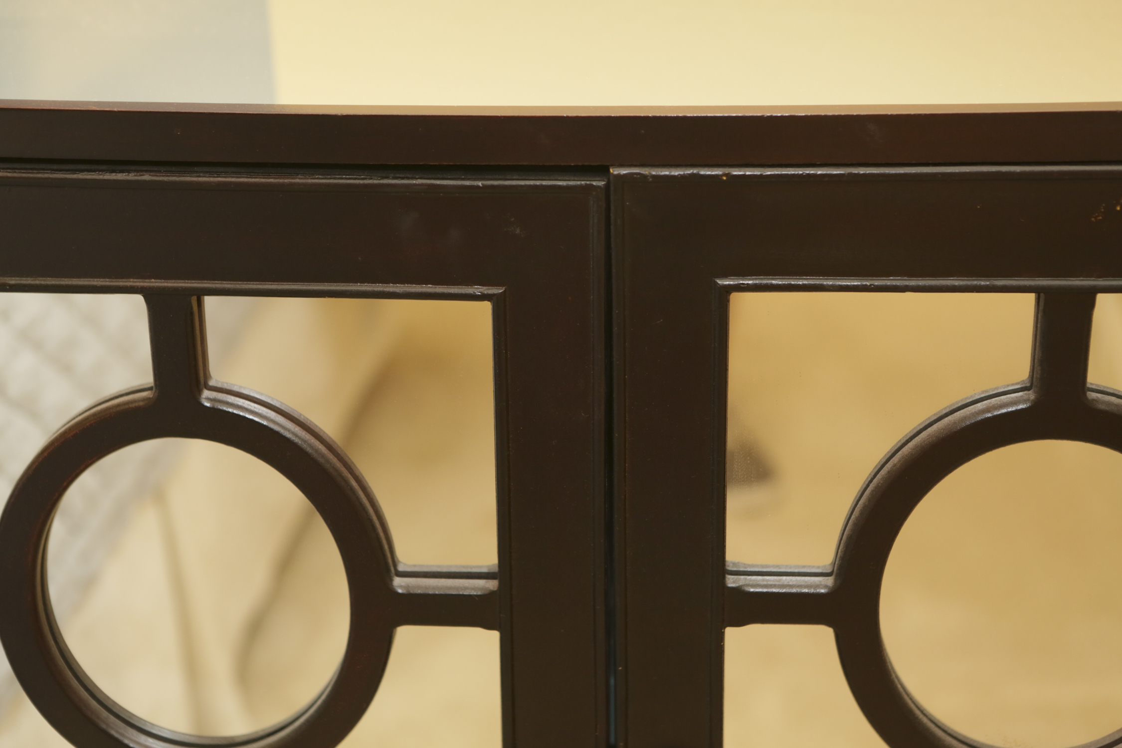 Contemporary Mirrored Panel Nightstand