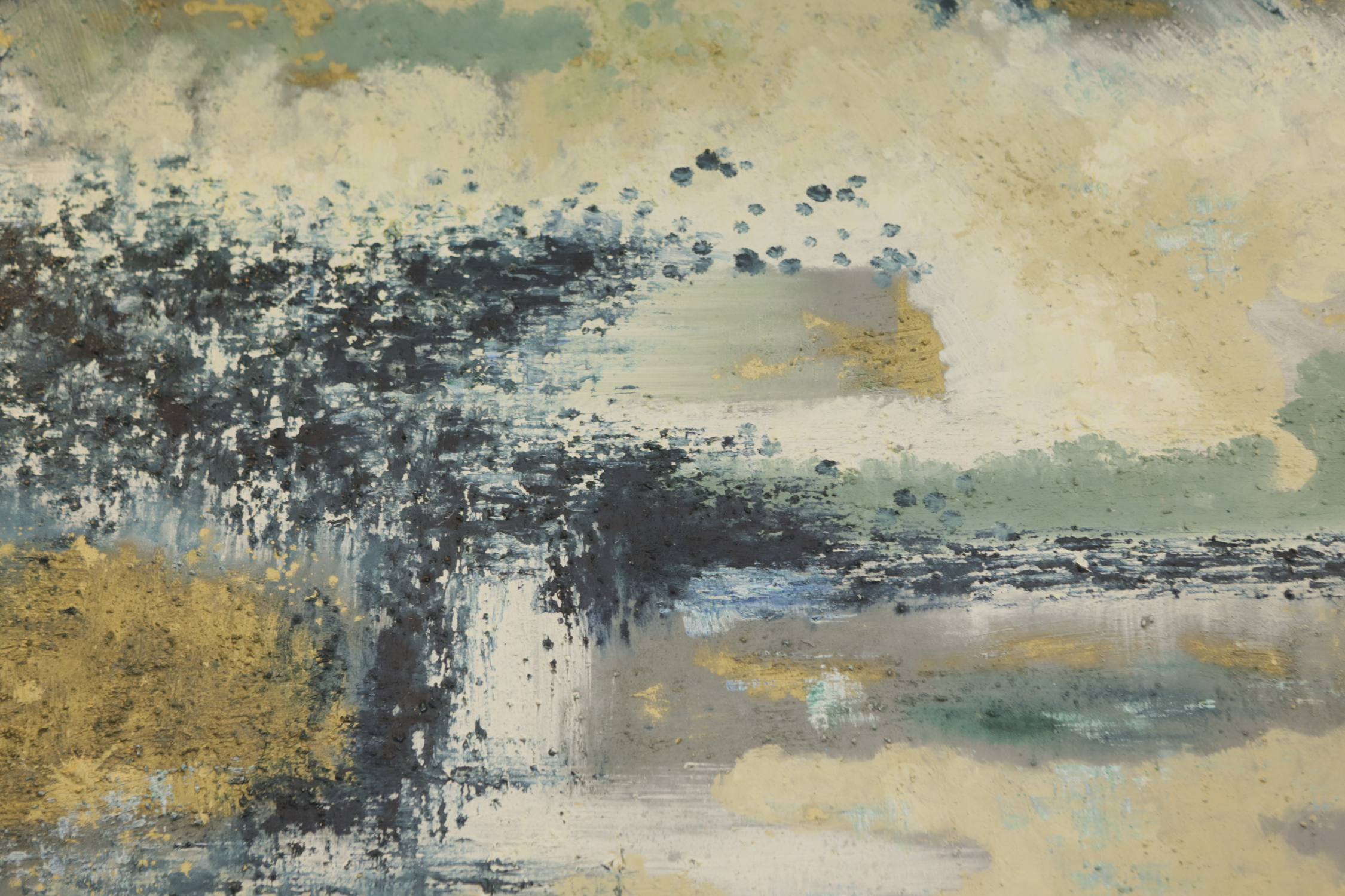 Acrylic Painting of an Abstract Composition