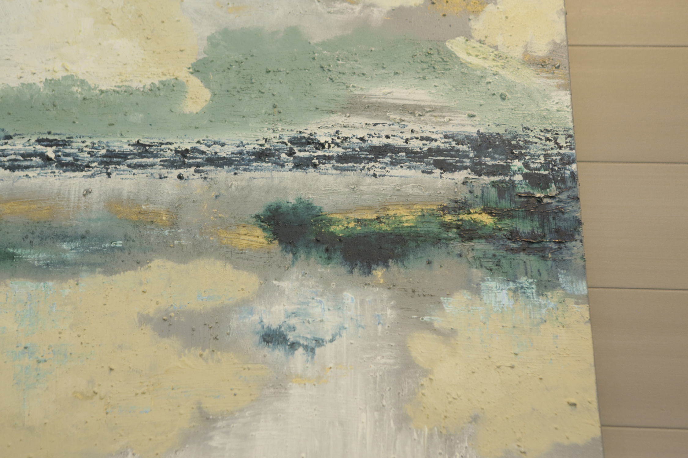 Acrylic Painting of an Abstract Composition