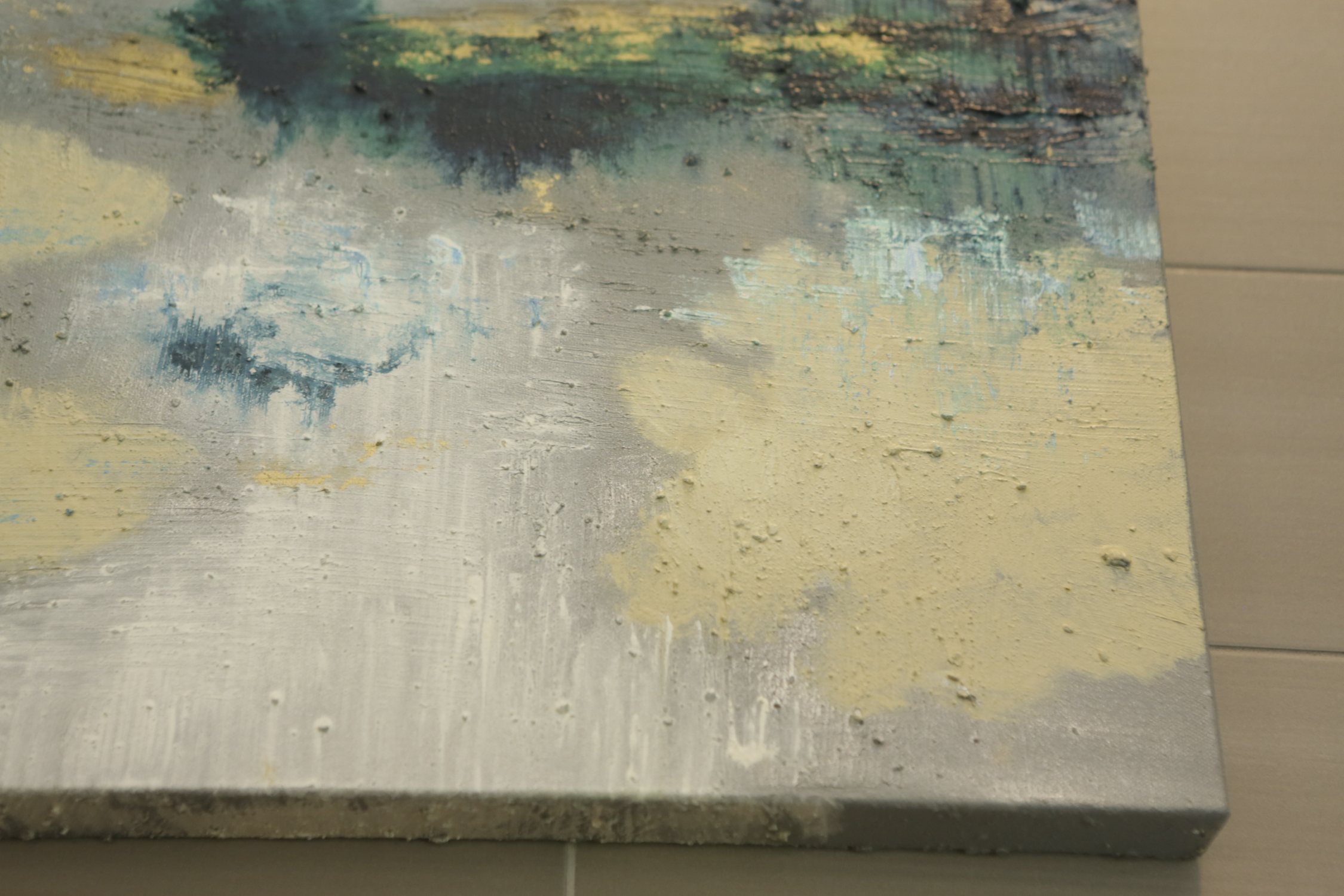 Acrylic Painting of an Abstract Composition