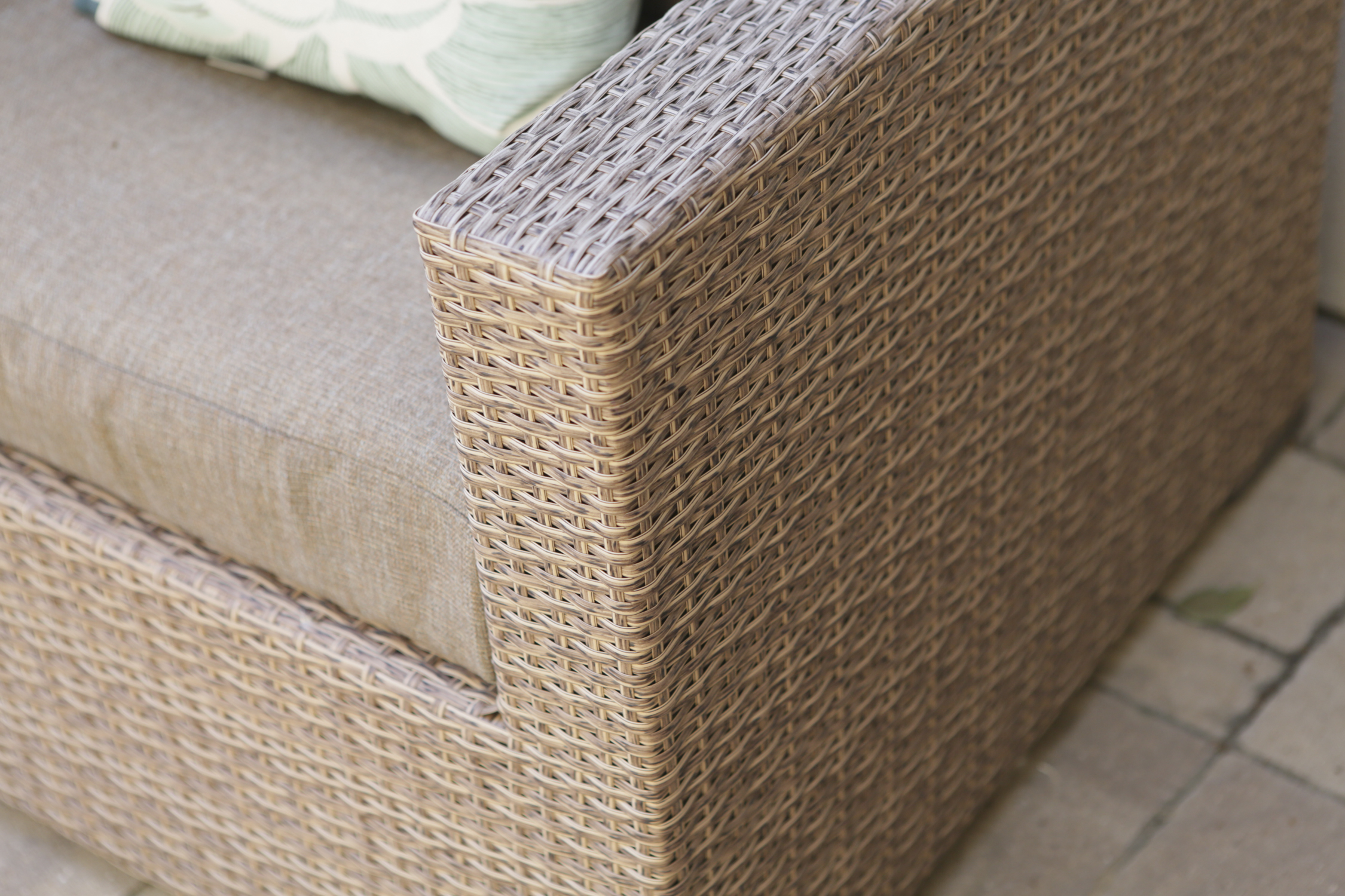 Synthetic Wicker Patio Armchairs with Cushions