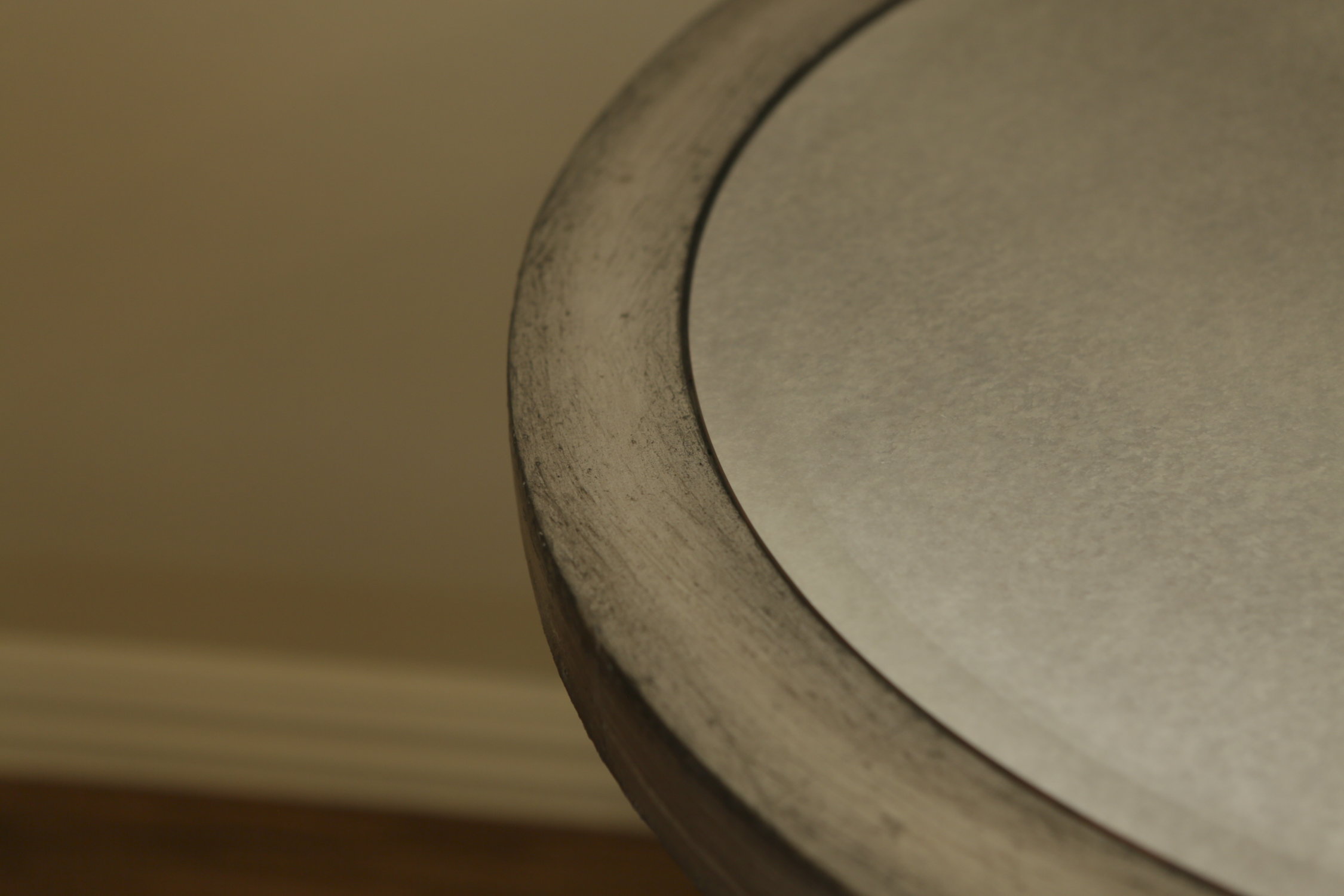 Mirror Top Wood Side Table