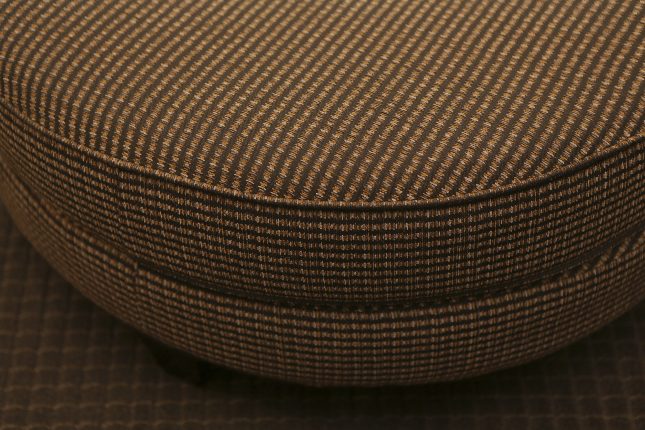 Contemporary Upholstered Round Ottoman