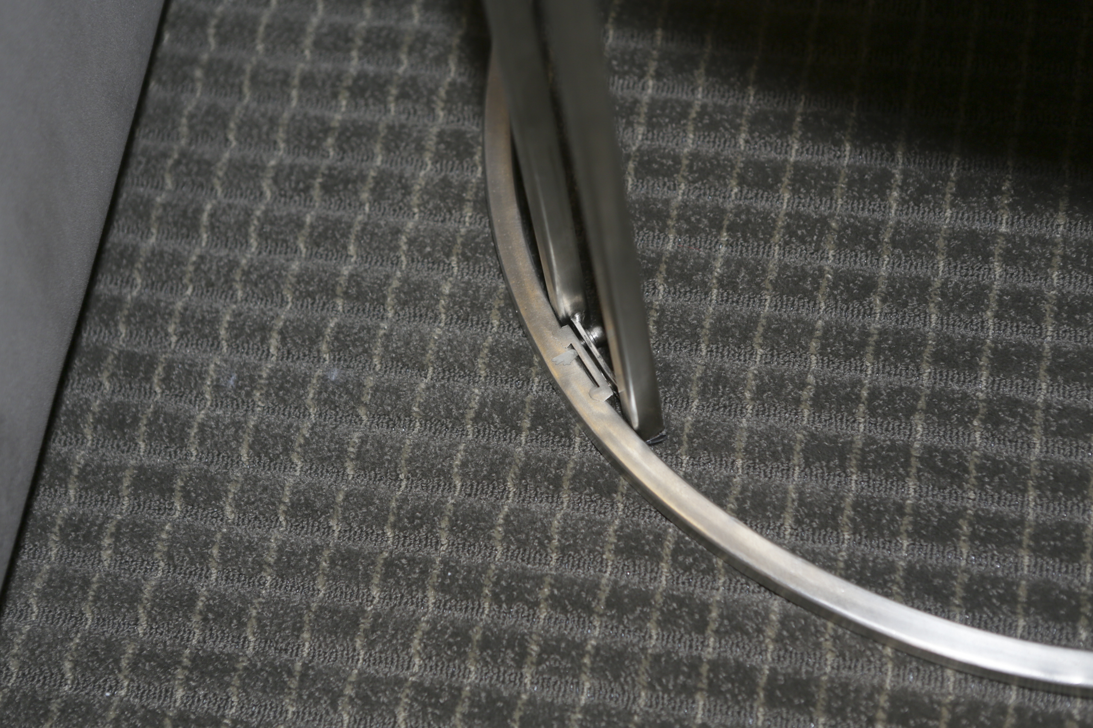 Round Metal Accent Table with Cardinal Points