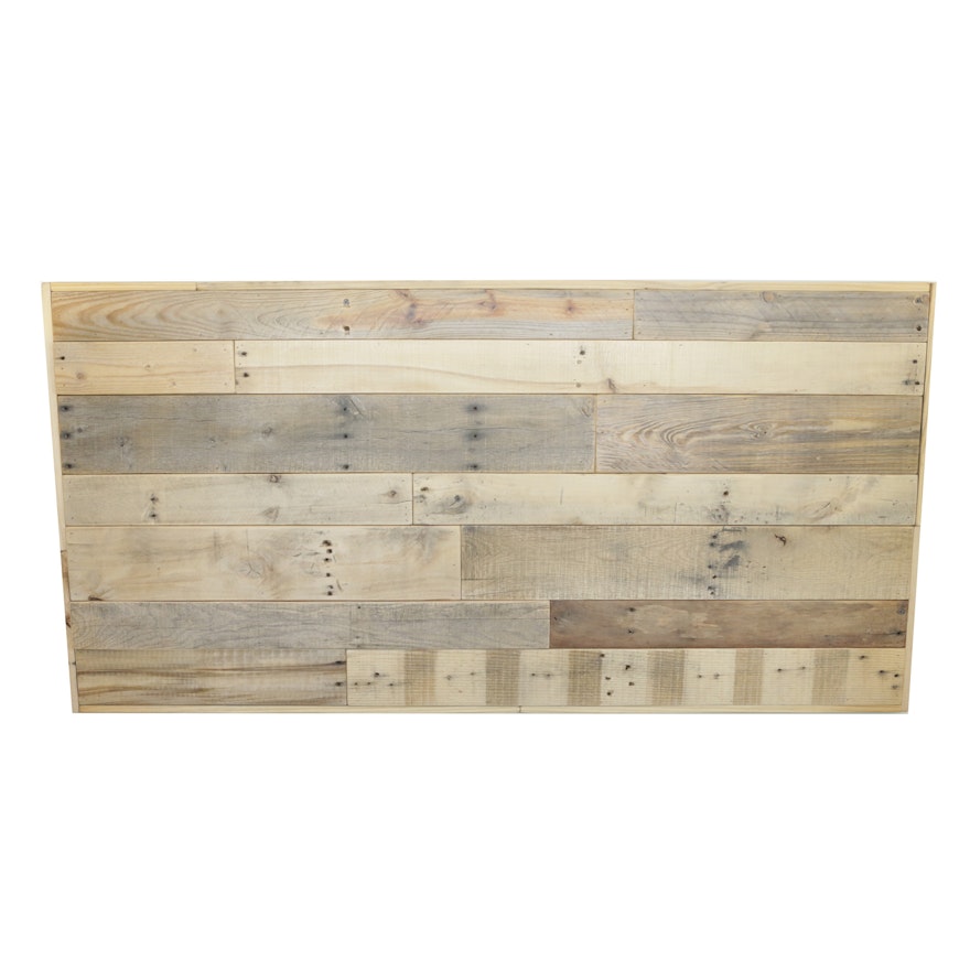 Contemporary Full-Sized Reclaimed Wood Headboard and Bed Frame