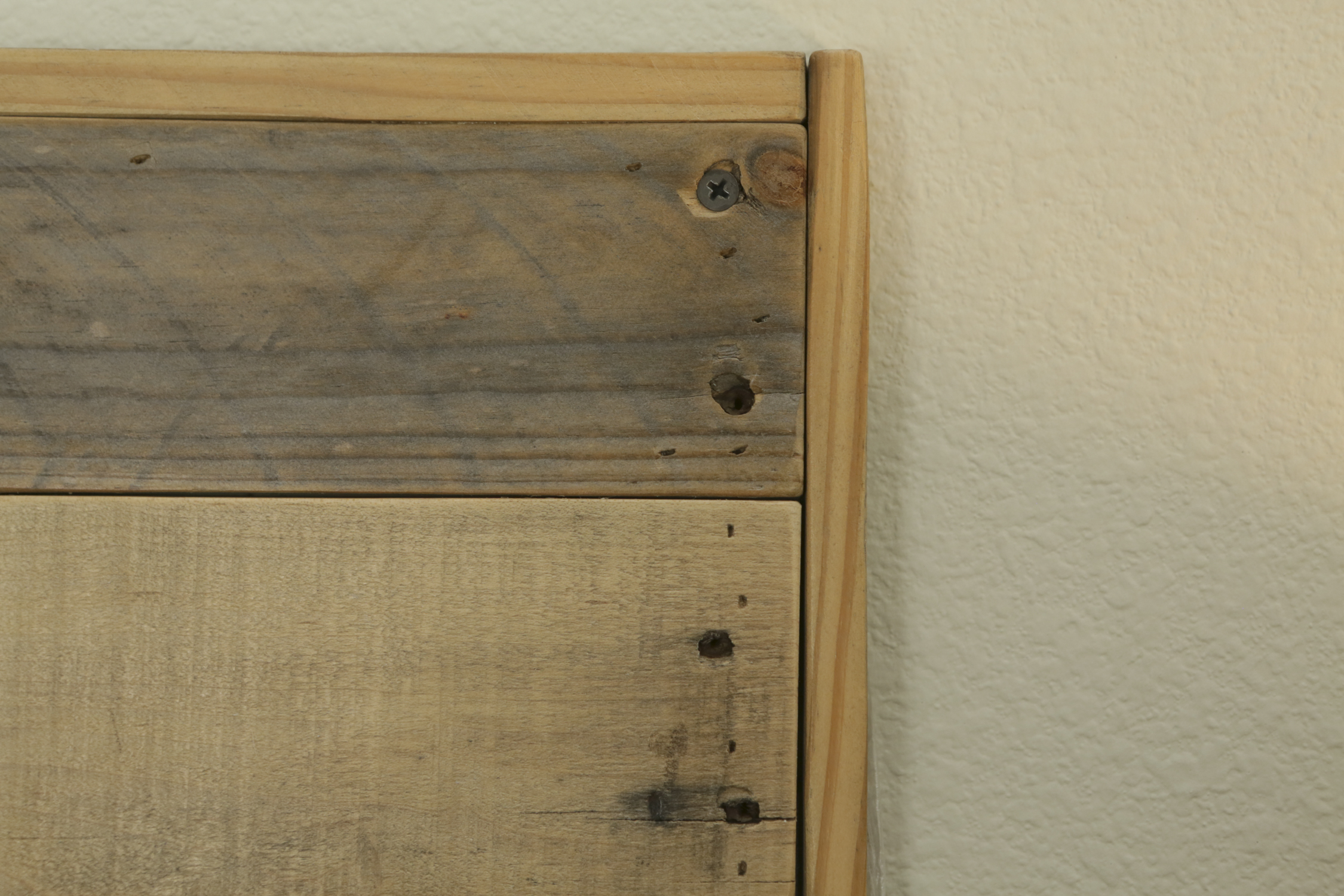 Contemporary Full-Sized Reclaimed Wood Headboard and Bed Frame