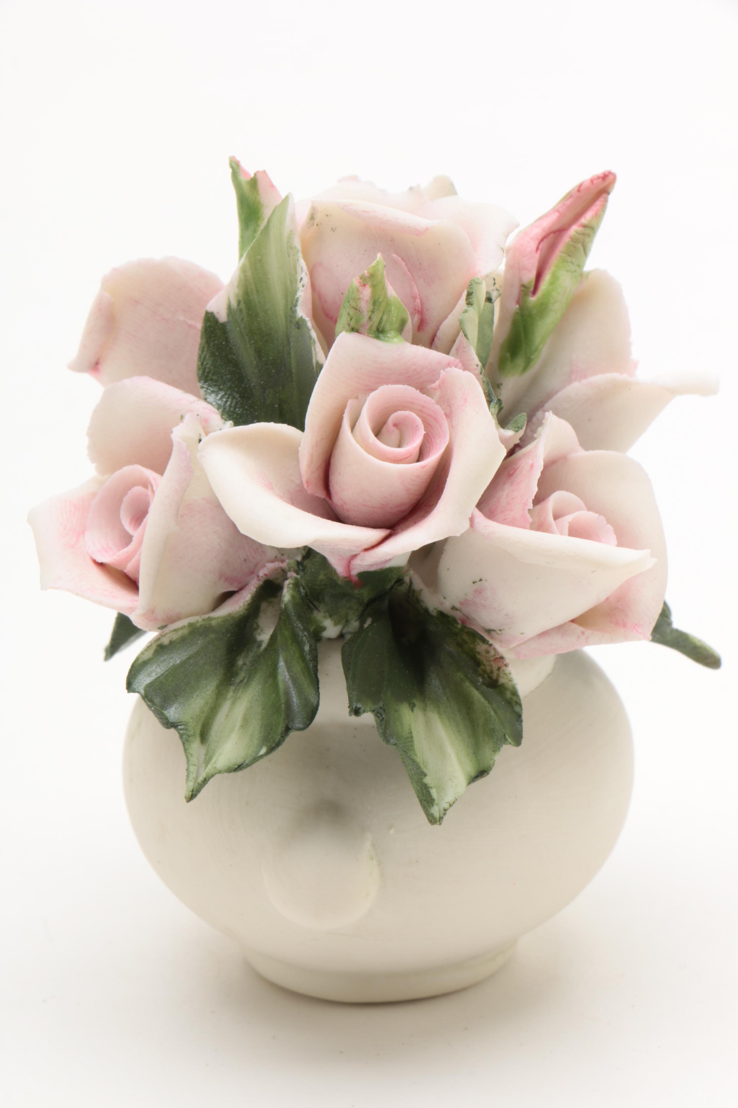 Fullin Mollica Capodimonte Flower Figurine