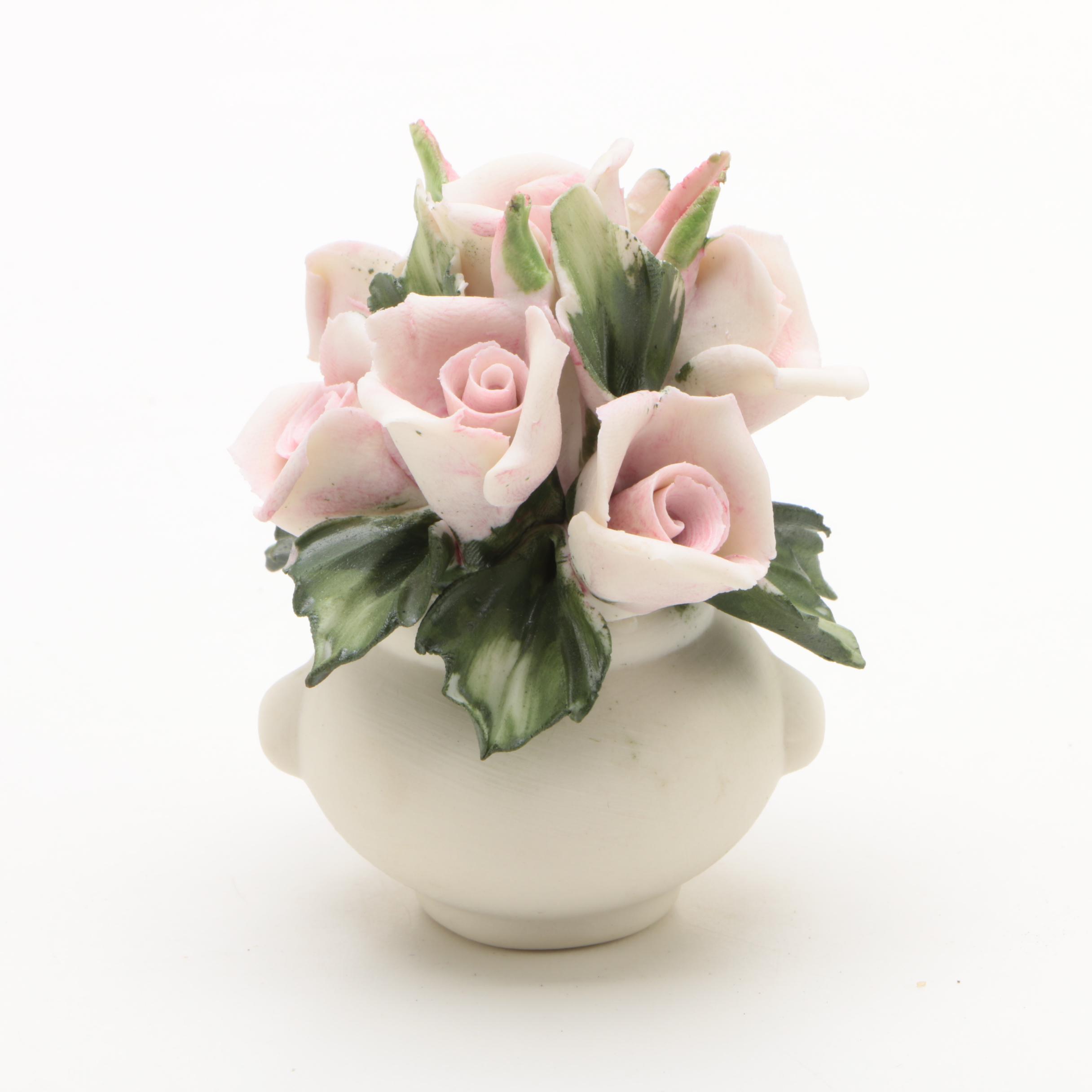 Fullin Mollica Capodimonte Flower Figurine