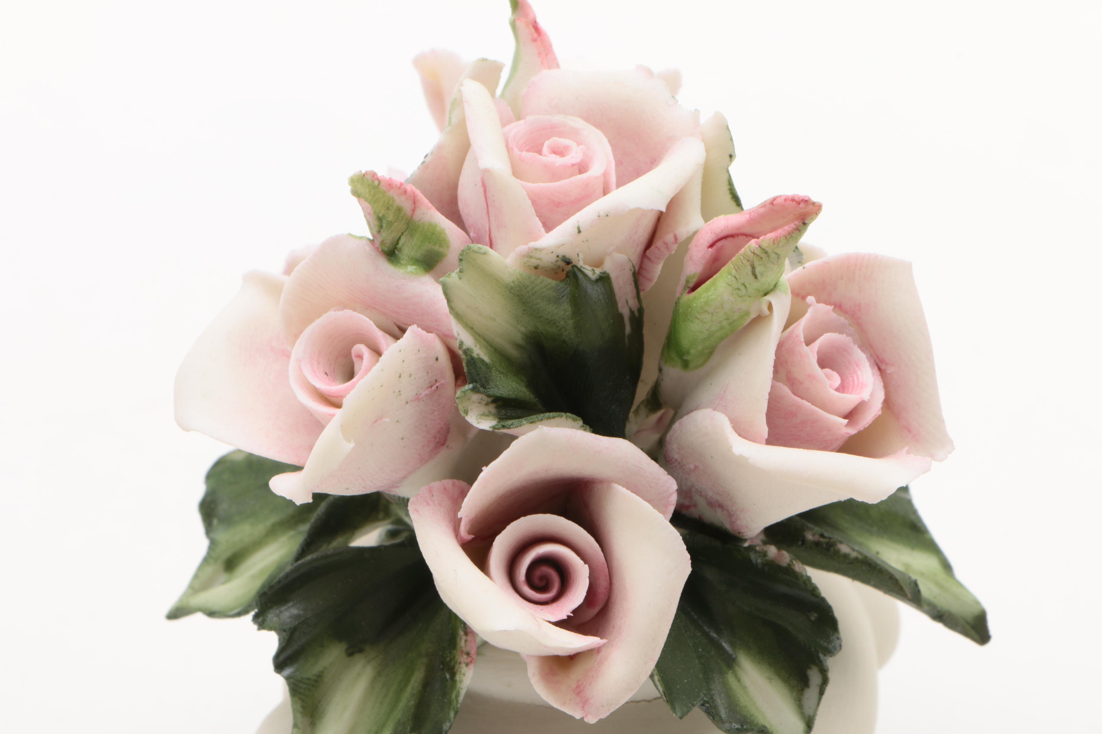 Fullin Mollica Capodimonte Flower Figurine